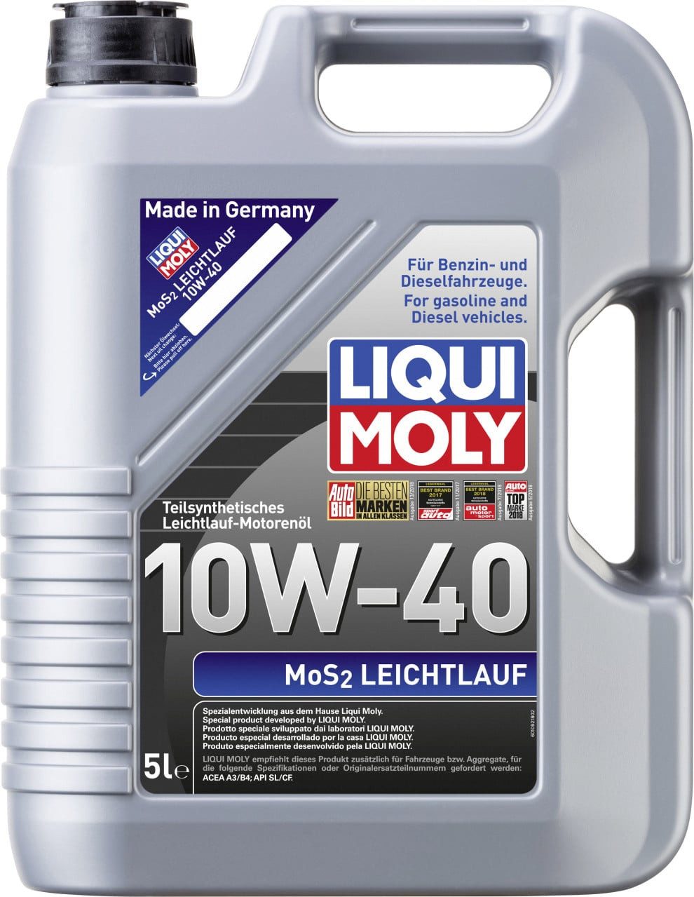 Liqui Moly Motoröl Liqui Moly Motoröl MoS2 Leichtlauf 10W-40 5 L