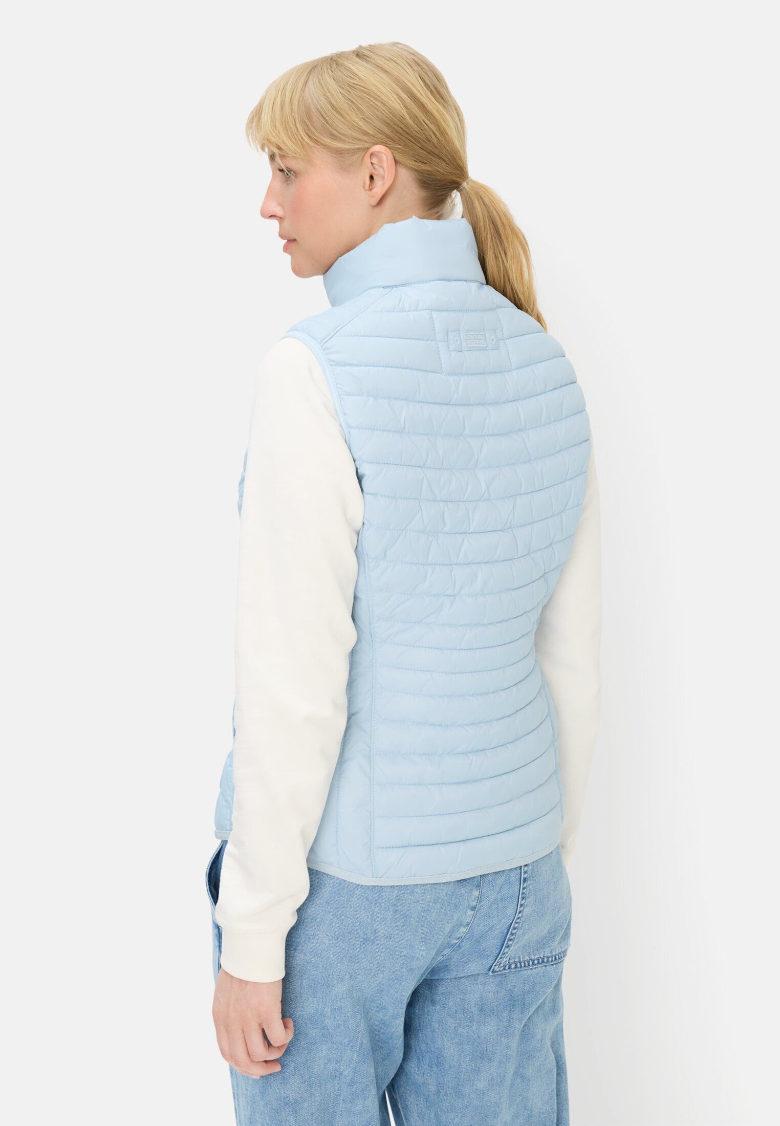 camel active Steppweste aus recyceltem Polyamid ärmellos mit Stehkragen