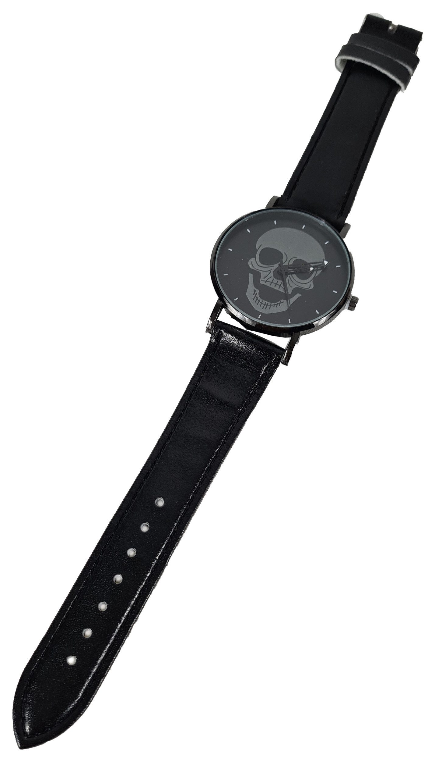 Einkaufszauber Quarzuhr Armbanduhr Skull Totenkopf Set günstig online kaufen