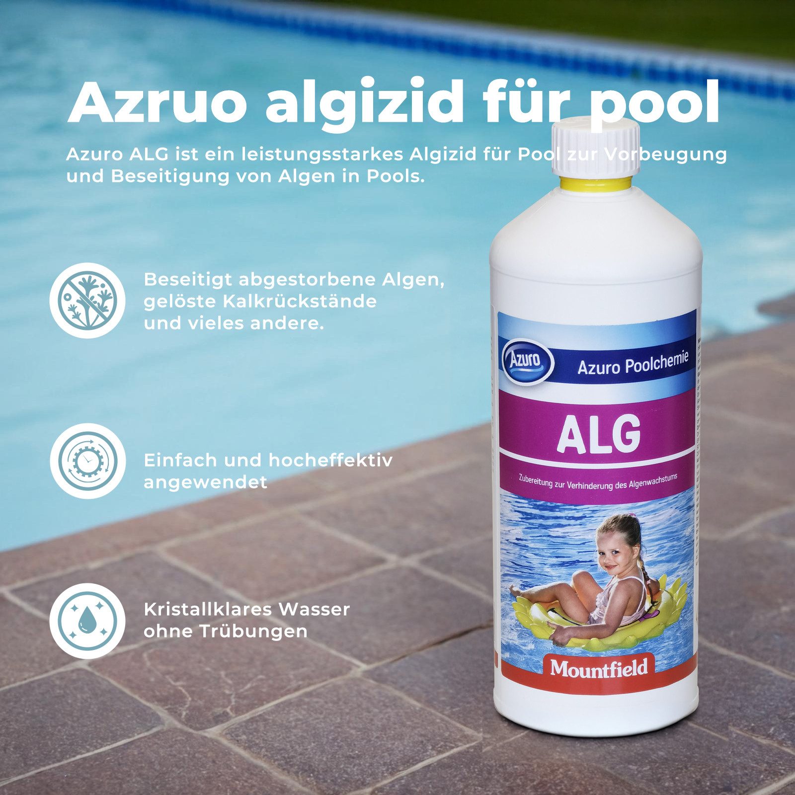 Azuro Algenbekämpfung Algenvernichter für Pools Effektive günstig online kaufen
