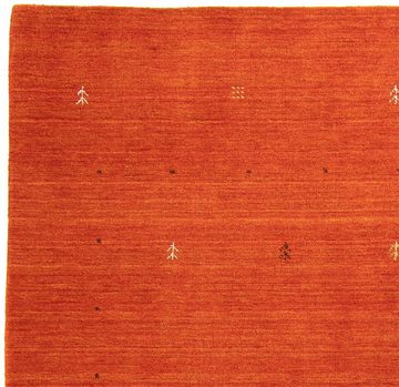 Wollteppich Gabbeh - Loribaft Softy - 243 x 171 cm - dunkelrot, morgenland, rechteckig, Höhe: 12 mm, Wohnzimmer, Einzelstück