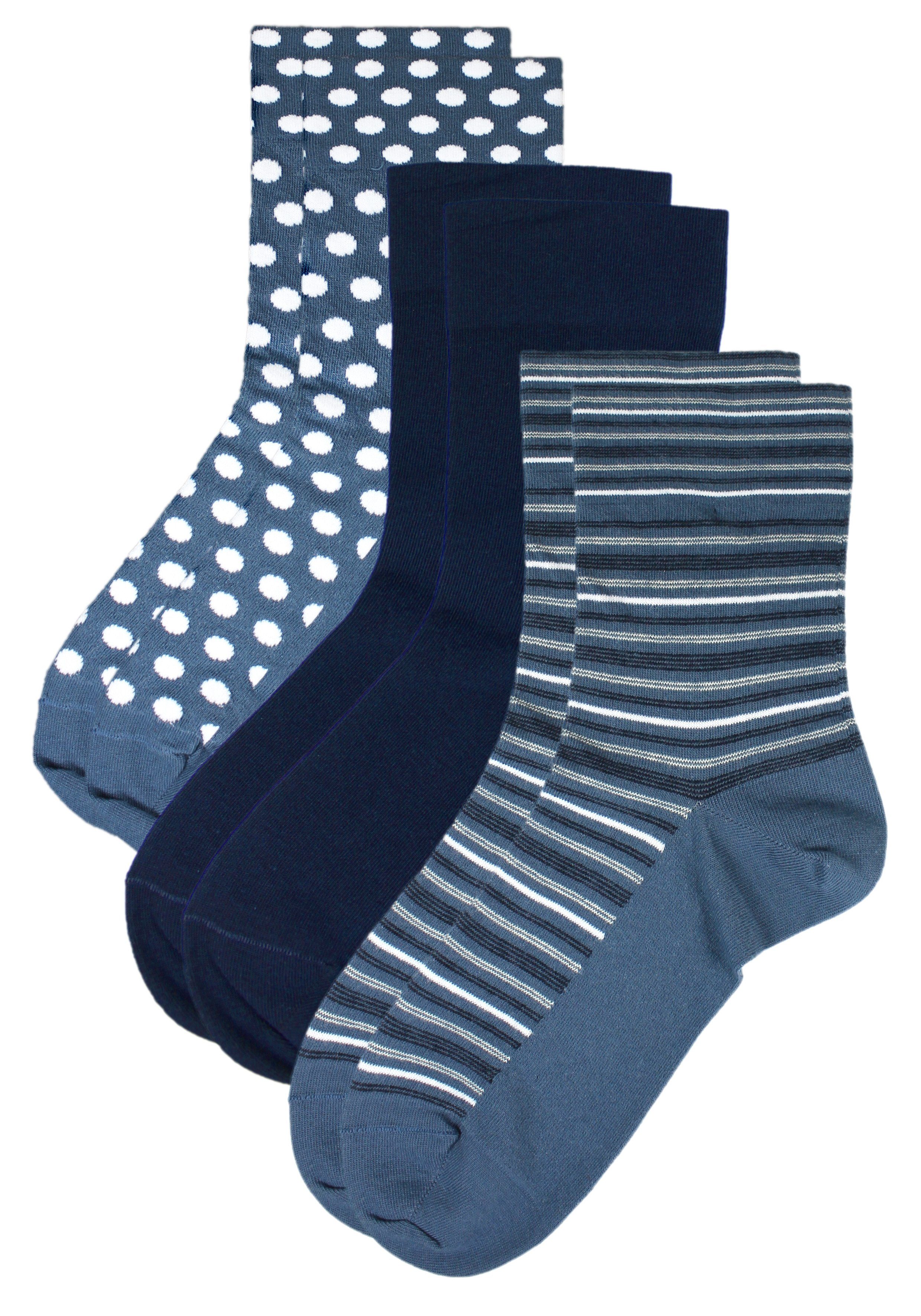 Rogo Socken Modisch (3-Paar) im praktischen 3er Pack | Socken