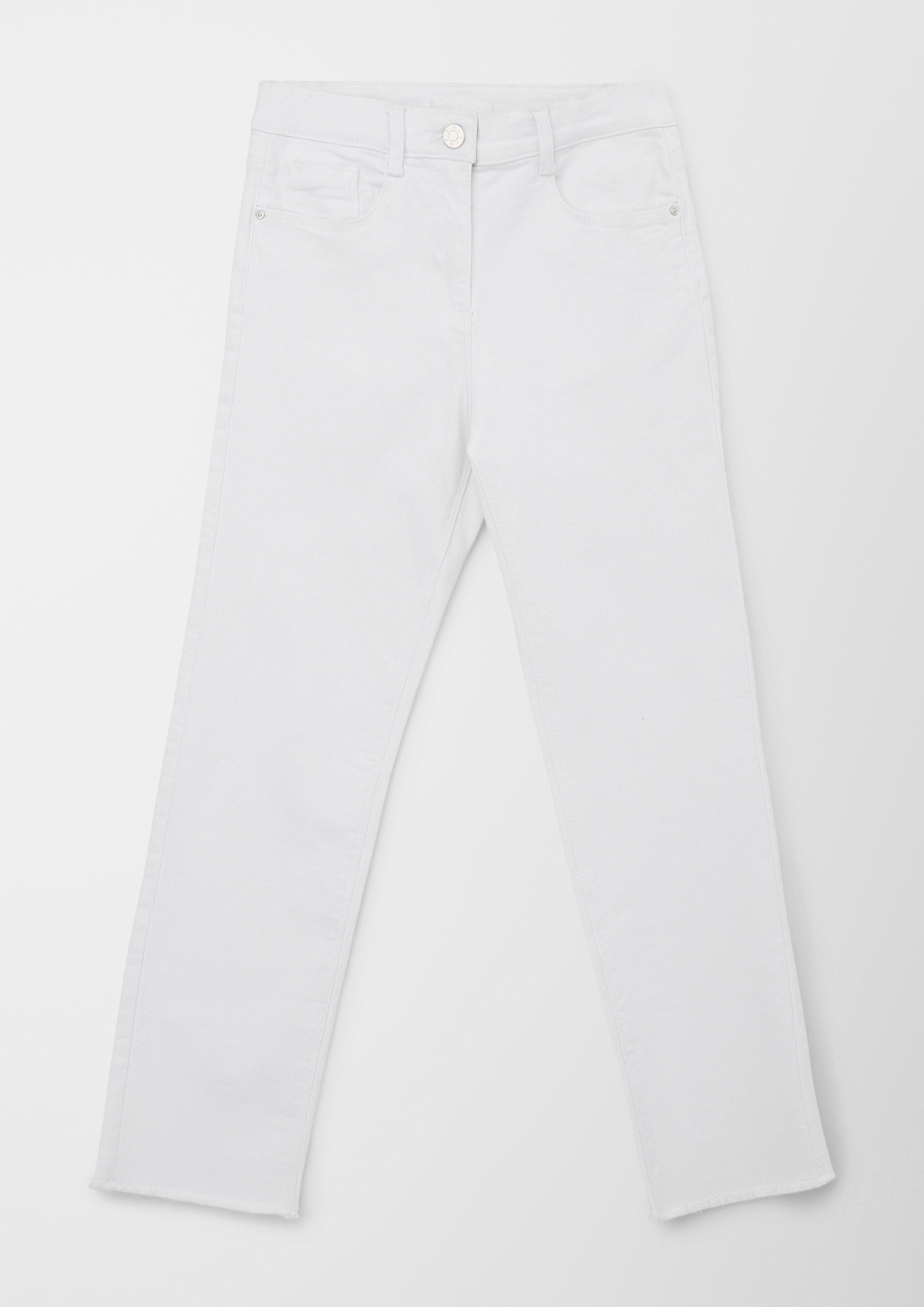 s.Oliver 5-Pocket-Jeans Cropped-Jeans / Regular Fit / Mid Rise / Straight Leg Garment Dye