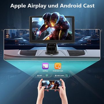 Hikity 7 Zoll Bildschirm Carplay MP5 Portable mit GPS Auto Unterstützung Navigationsgerät (Smart Screen Player, Carplay MP5 Portable)