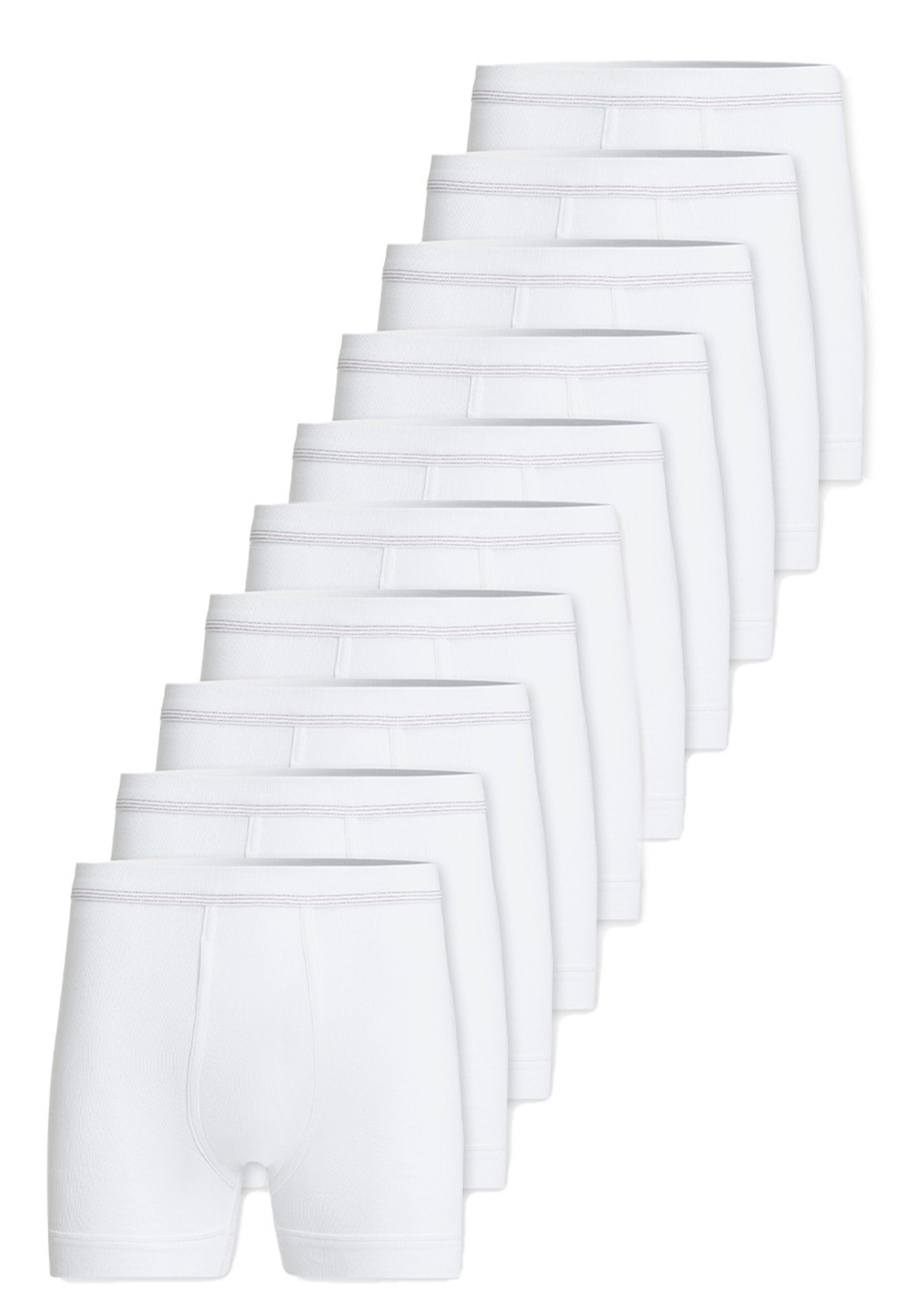 conta Retro Boxer 10er Pack Feinripp (Spar-Set, 10-St) Unterhose kurz - Baumwolle - Mit Eingriff - Formstabil, Pflegeleicht