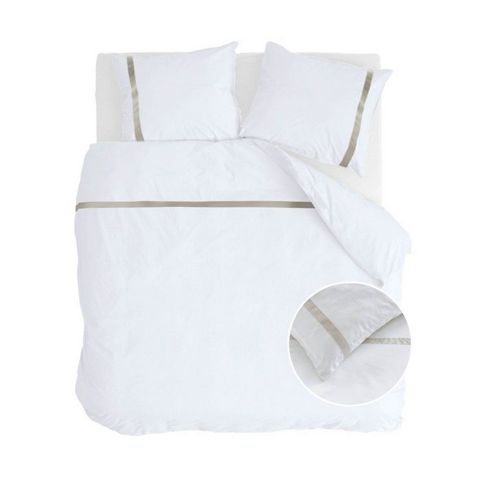 Bettwäsche Bettwäsche Timeless Chic Weiß - 240x220 cm Walra Weiß 100% Baumwolle (BCI) Bettbezüge