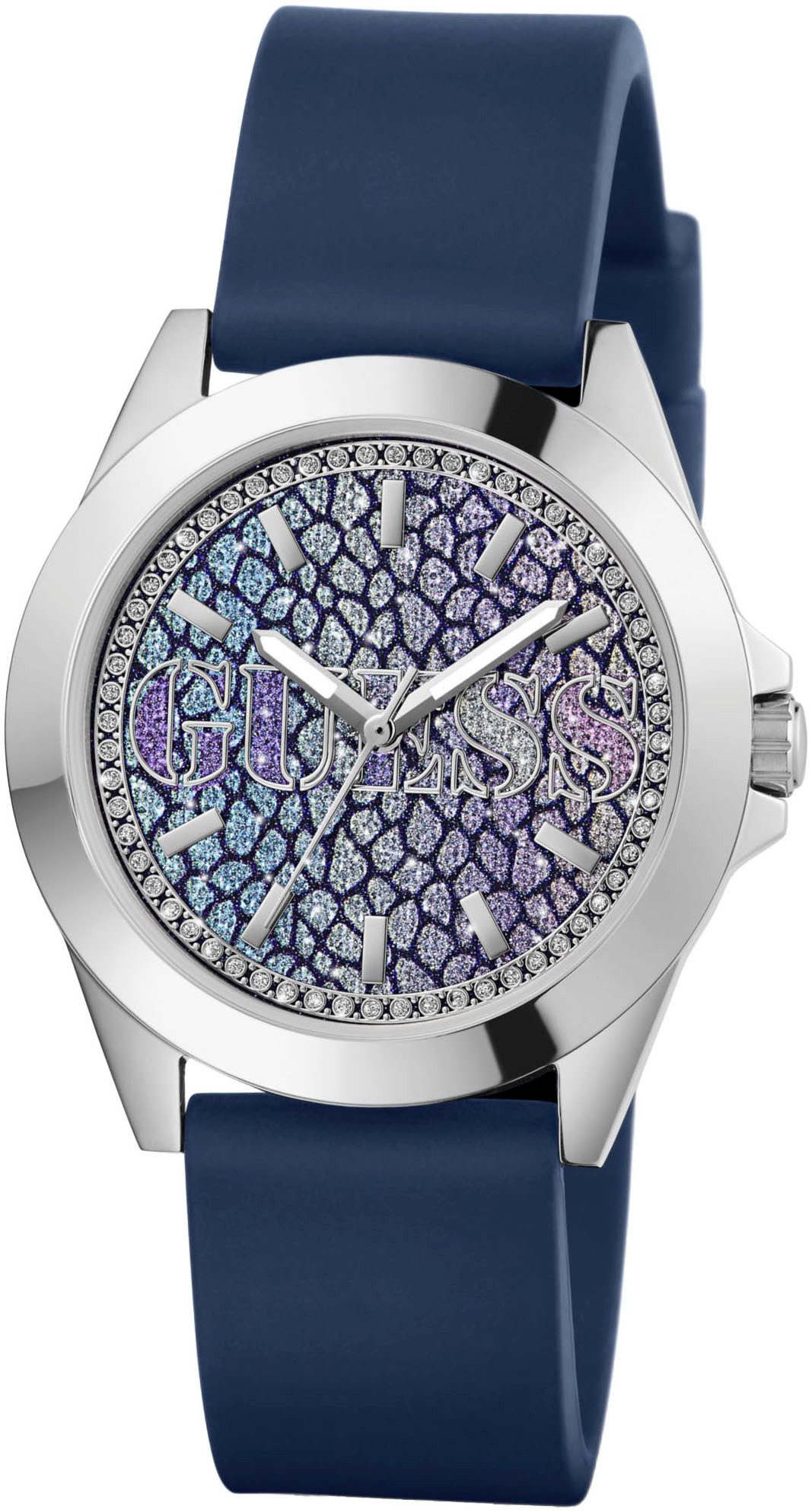 Guess Quarzuhr MENAGERIE GW0749L1, Armbanduhr, Damenuhr, Silikonarmband, Mi günstig online kaufen