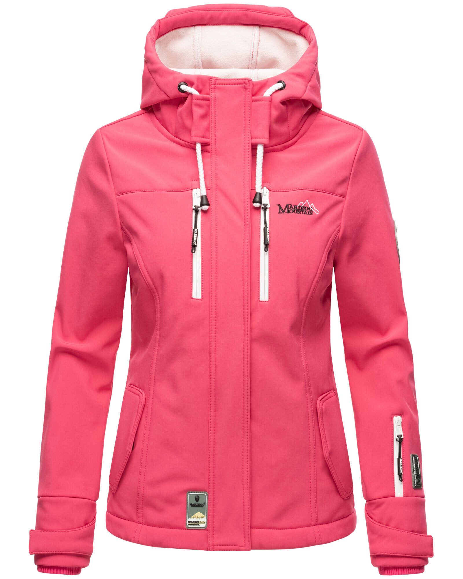 Marikoo Softshelljacke Kleine Funktionsjacke Pink sportliche Zicke