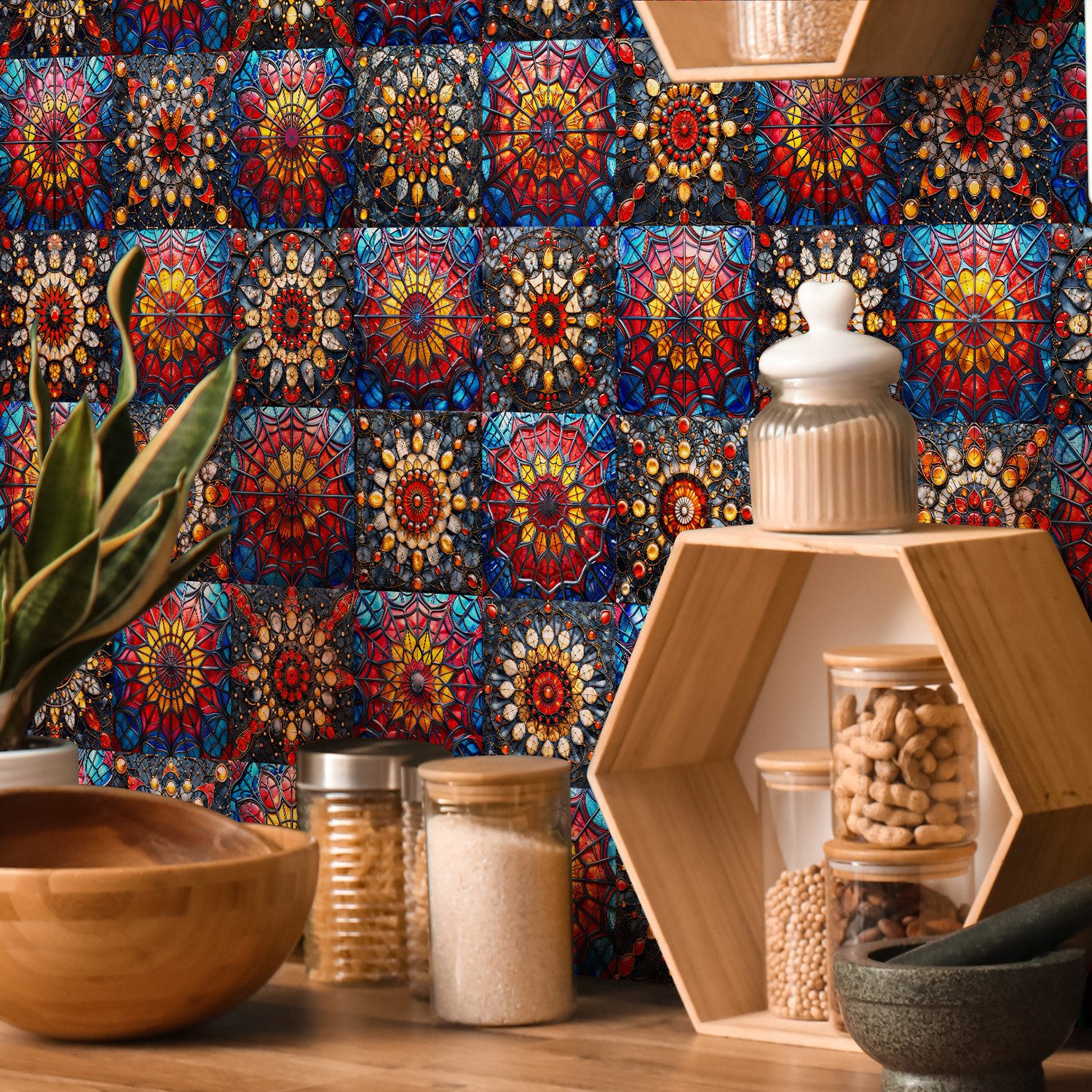 COOL-i ® Fliesenaufkleber 24er-Pack Vintage Fliesenaufkleber günstig online kaufen