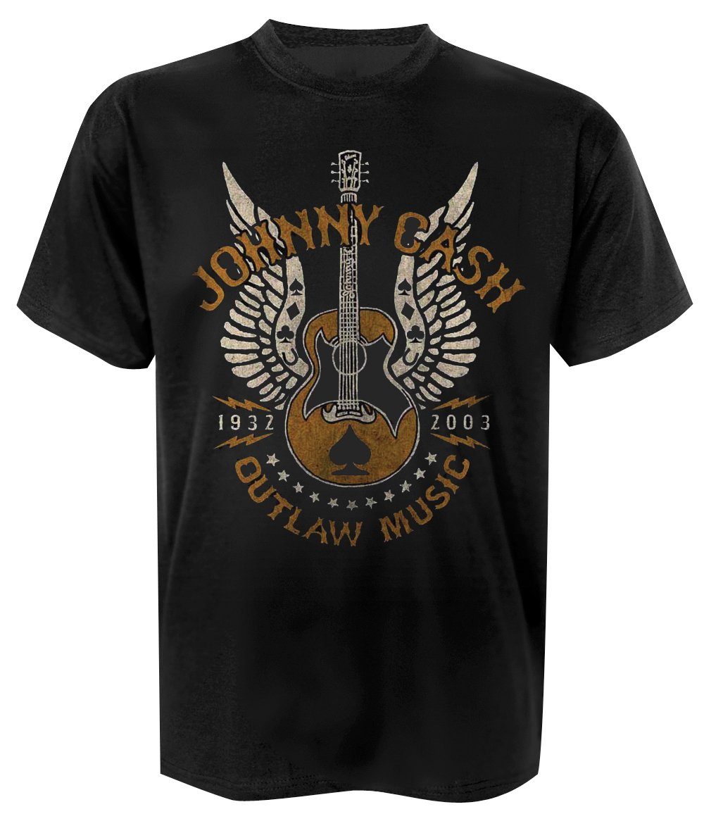 Close Up T-Shirt Johnny Cash TShirt Outlaw Music S