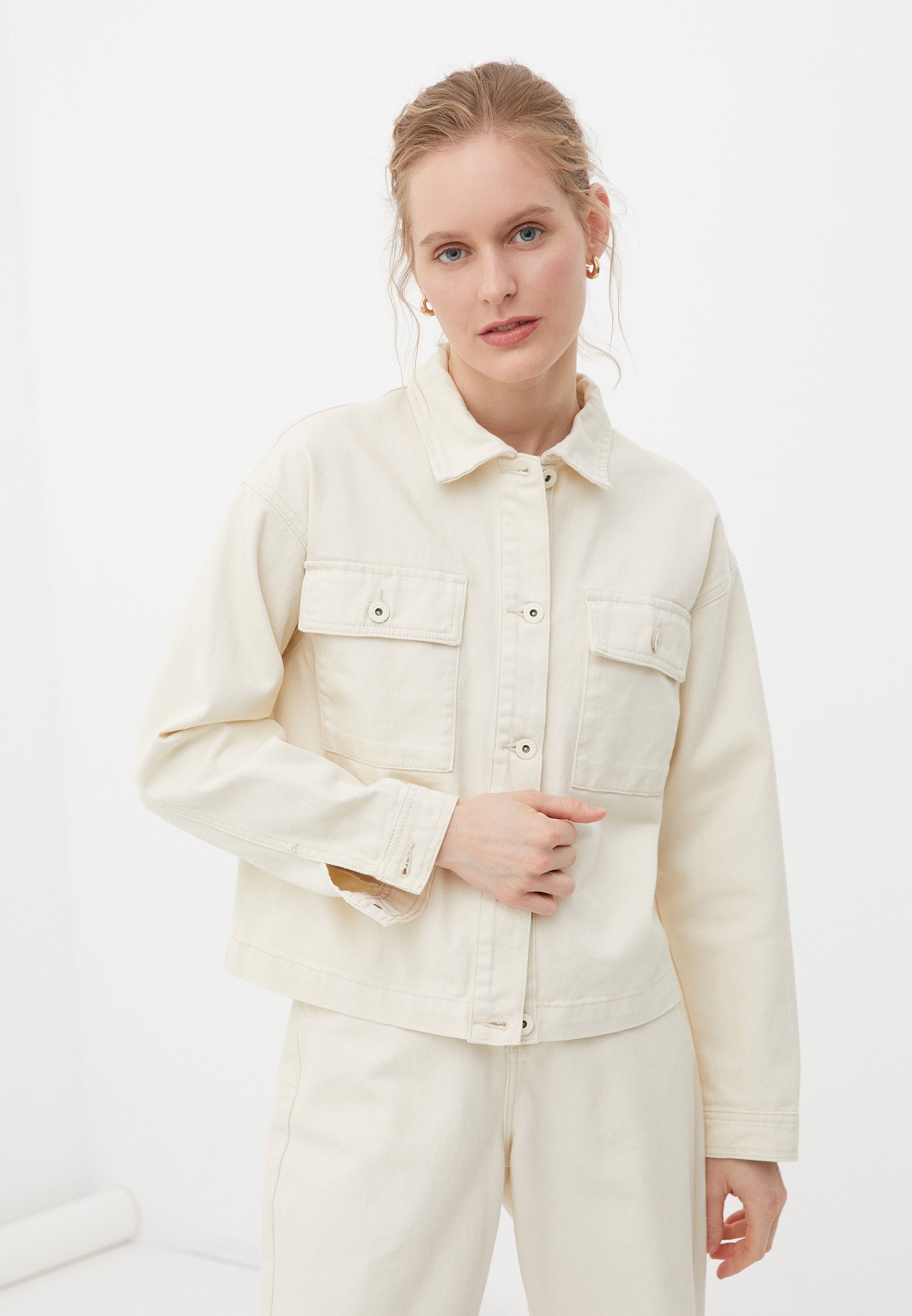 Finn Flare Jeansjacke Denim mit Pattentaschen auf der Brust