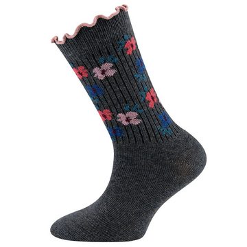 Ewers Socken Socken Blümchen/Rüsche (3-Paar)