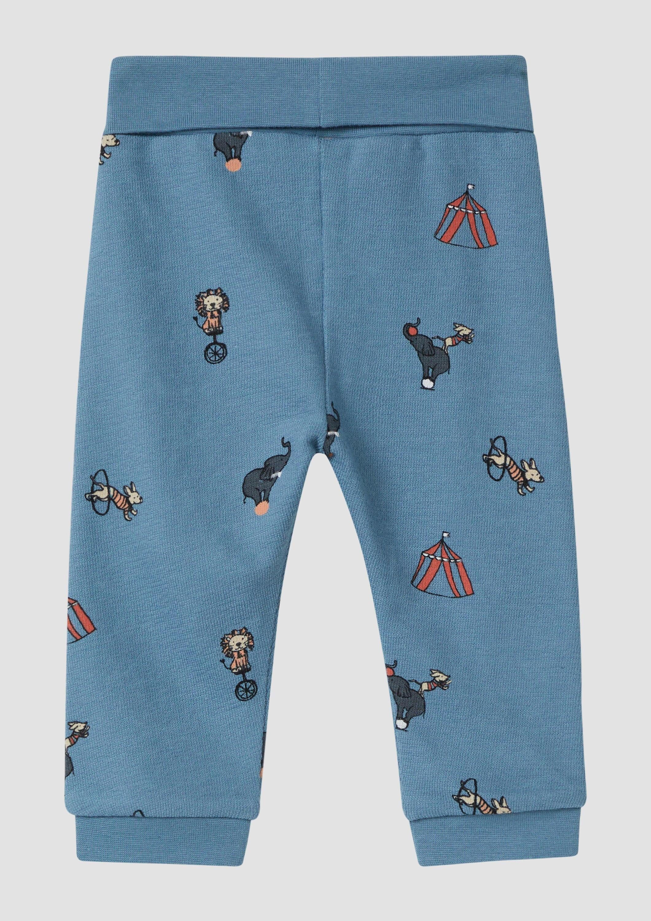s.Oliver Jogginghose Leggings Jogging Pants mit All-over-Print aus Strukturjersey