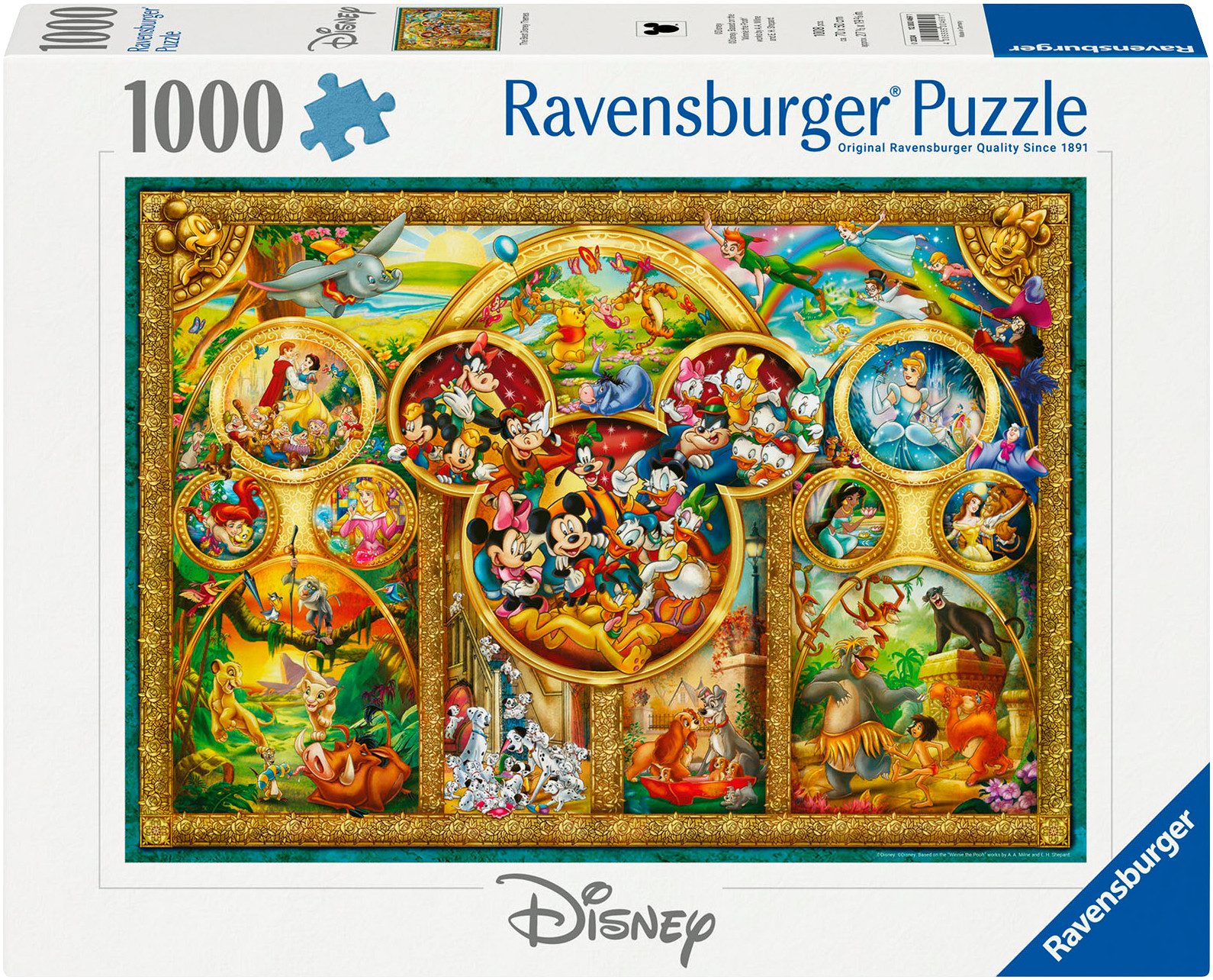 Ravensburger Puzzle Disney Classics, Die schönsten Disney Themen, 1000 Puzz günstig online kaufen