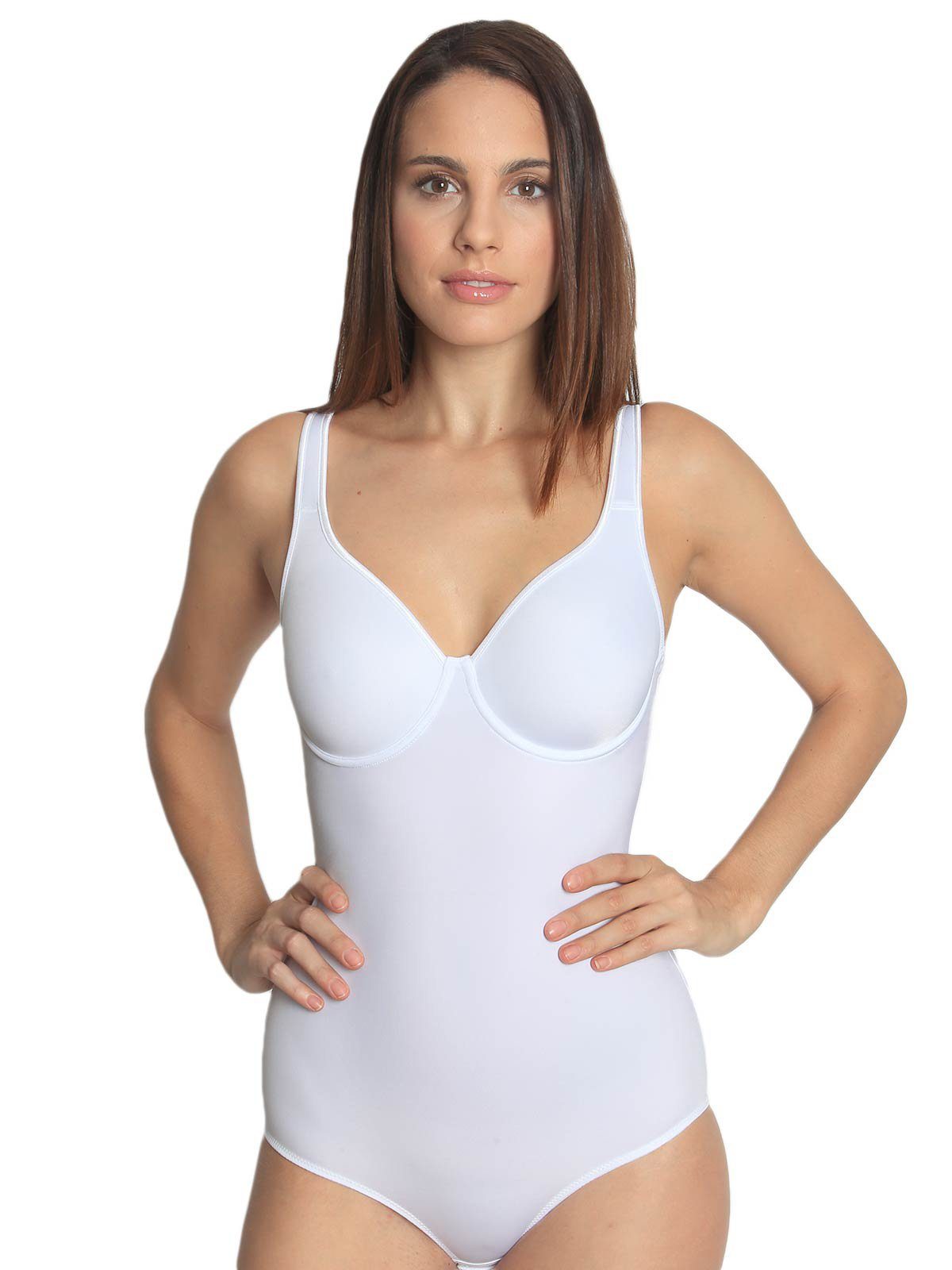 Haut-Weiss 2er 2-tlg) Body BASIC (Spar-Set, CONTROL Vorderfutter formendes Sassa Bügel Body mit Sparpack