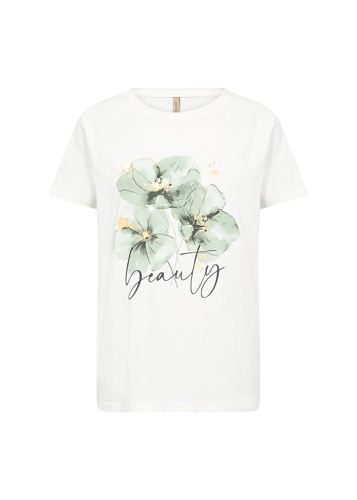soyaconcept Kurzarmshirt - SC-RINA FP 25 - T-Shirt Damen mit Blumenprint - Shirt Damen