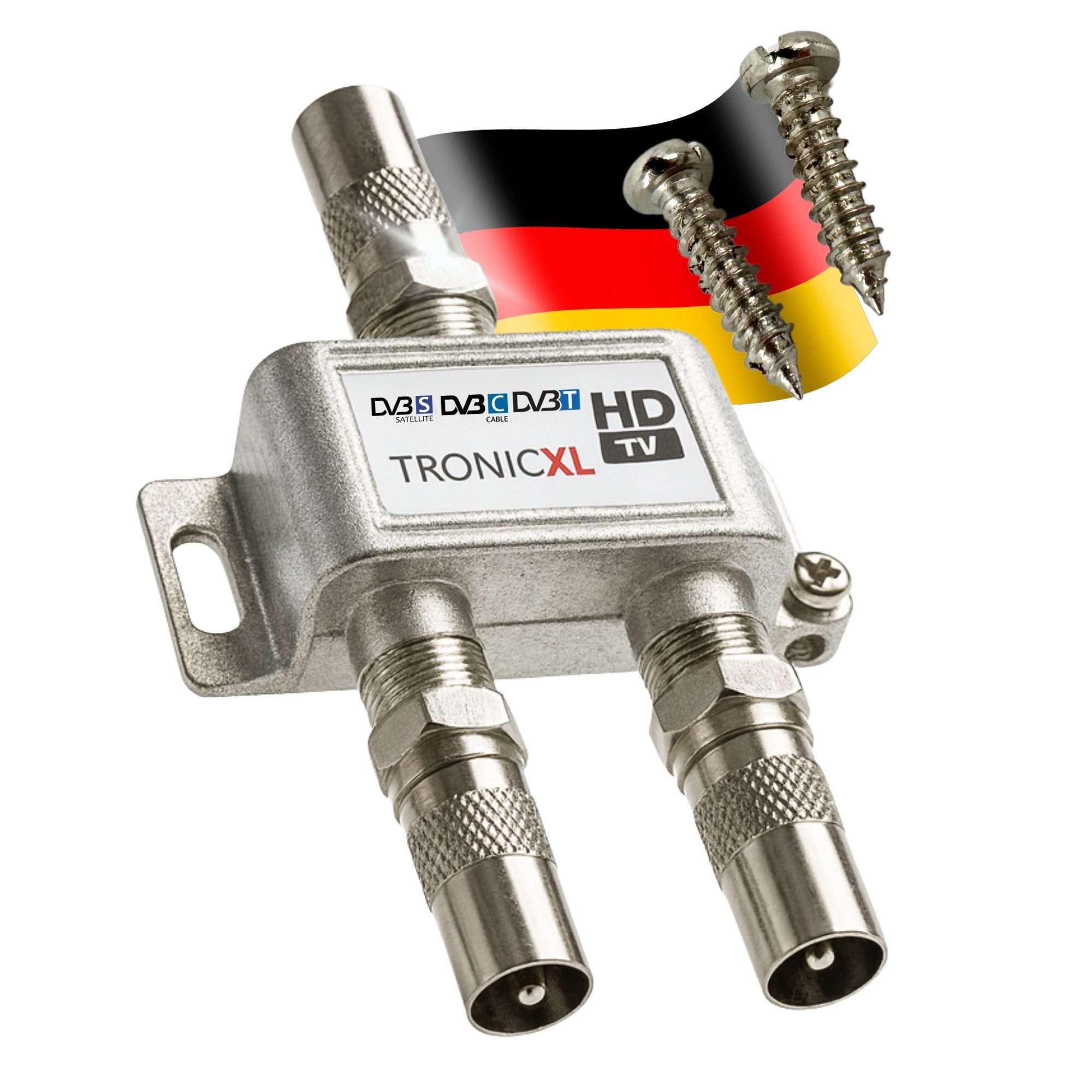 SAT-Verteiler 2-Fach BK Verteiler TV Antennenverteiler Kabelfernsehen Sat Splitter