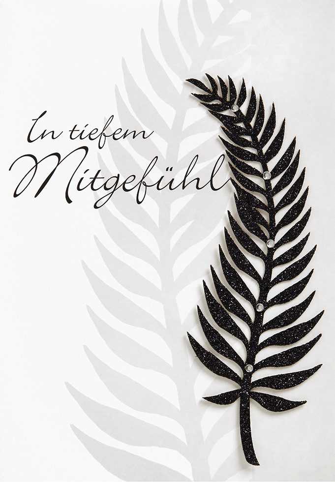 Perleberg Grußkarten Trauer – Beileid – Kondolenz - Beileidskarte im Format 11,5x17cm