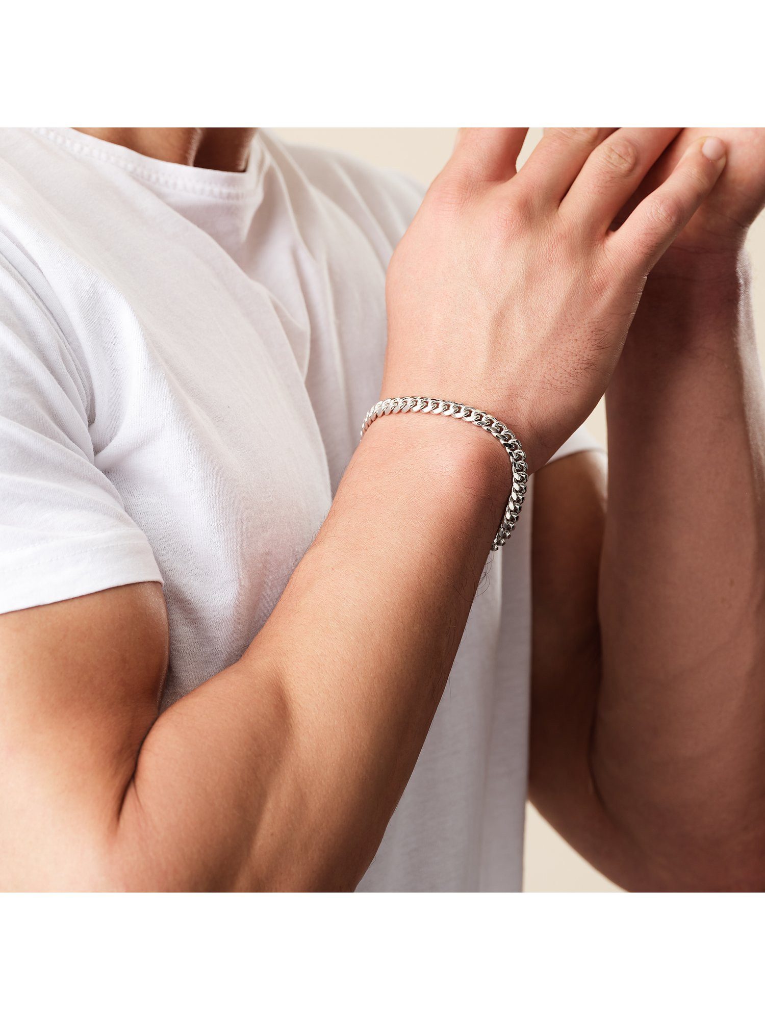 CHRIST Silberarmband CHRIST Herren-Armband 925er Silber, Modern
