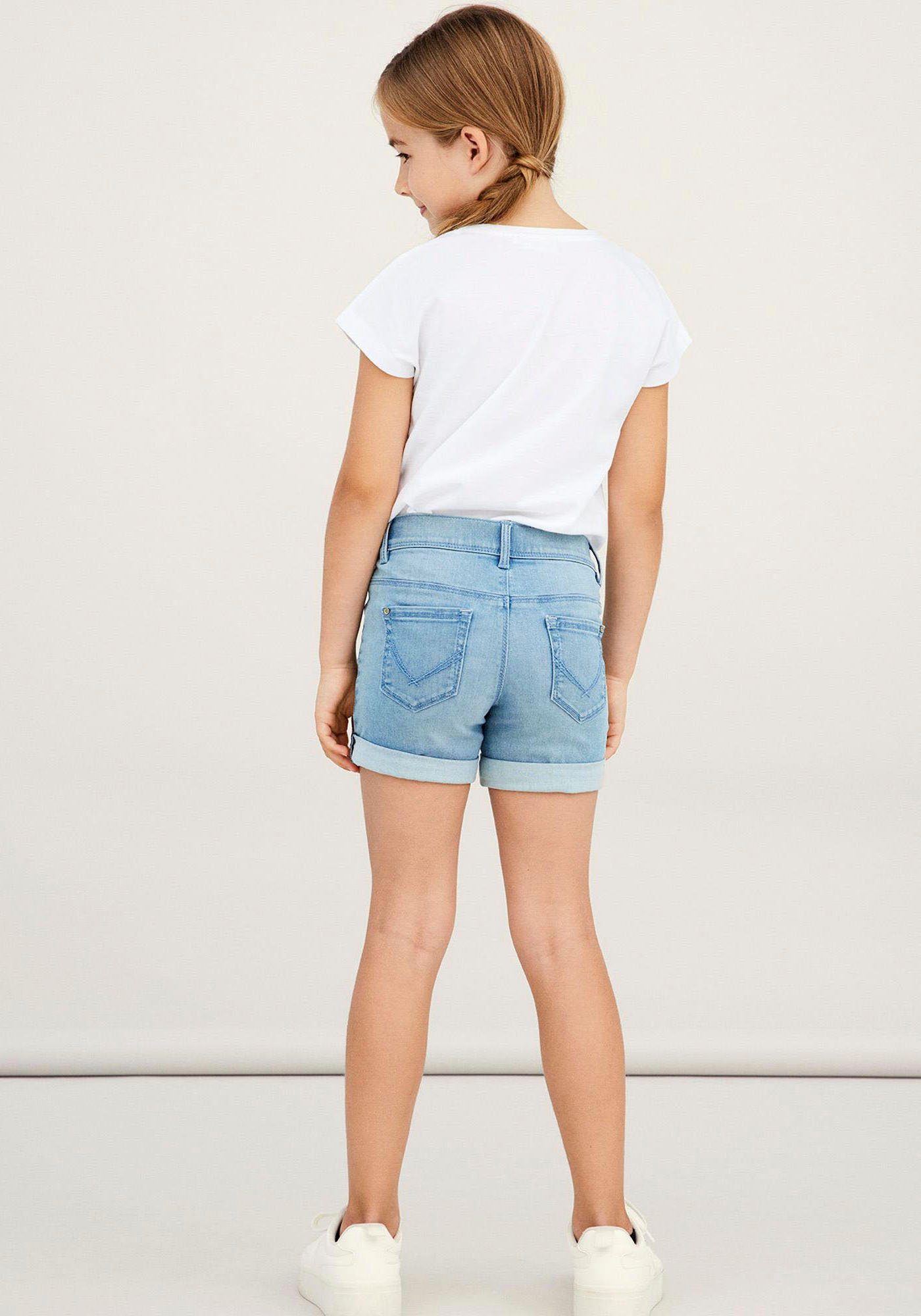 Name It Shorts NKFSALLI SHORTS blue SLIM denim light DNM