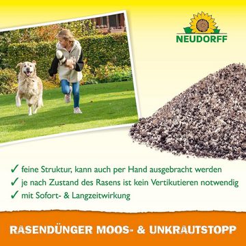 Neudorff Rasendünger RasenDünger Moos- & UnkrautStopp, 5 kg, Verdrängt dauerhaft Unkraut und Moos