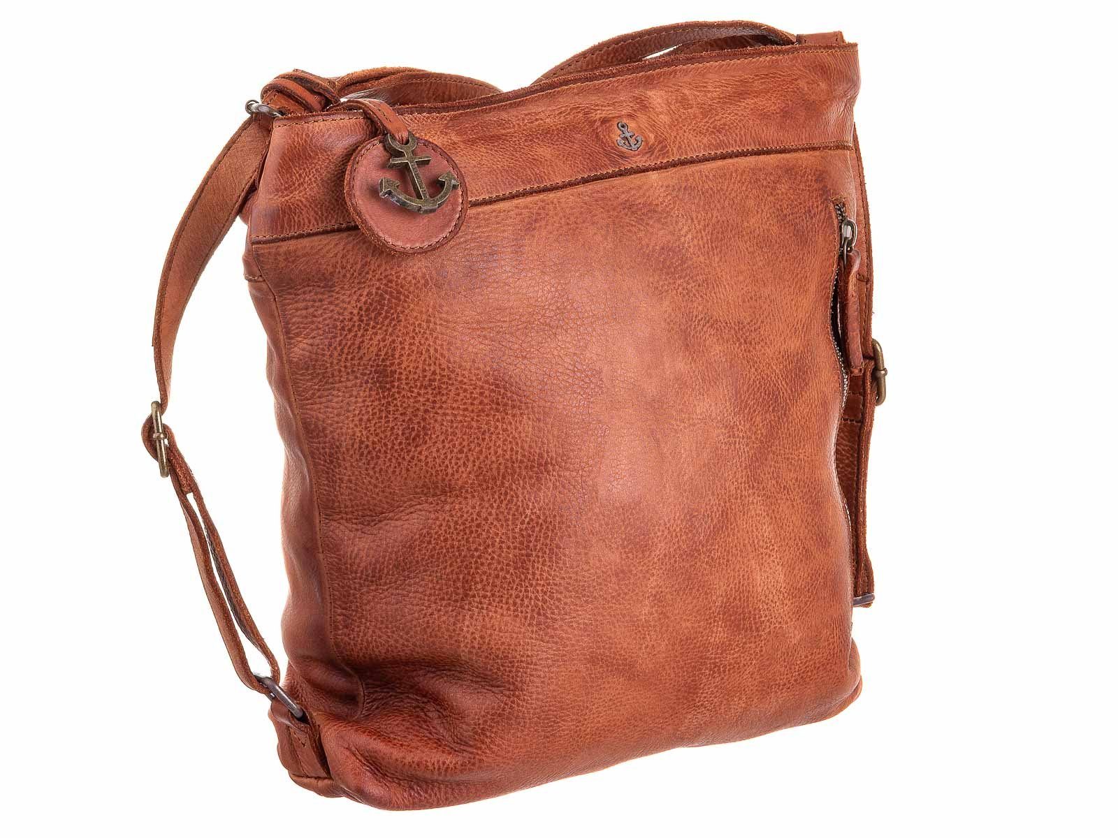 HARBOUR 2nd Shopper Nora Leder (ein Stück, 1-tlg., ca. B/H/T 34/36/5 cm), gewaschenes Leder