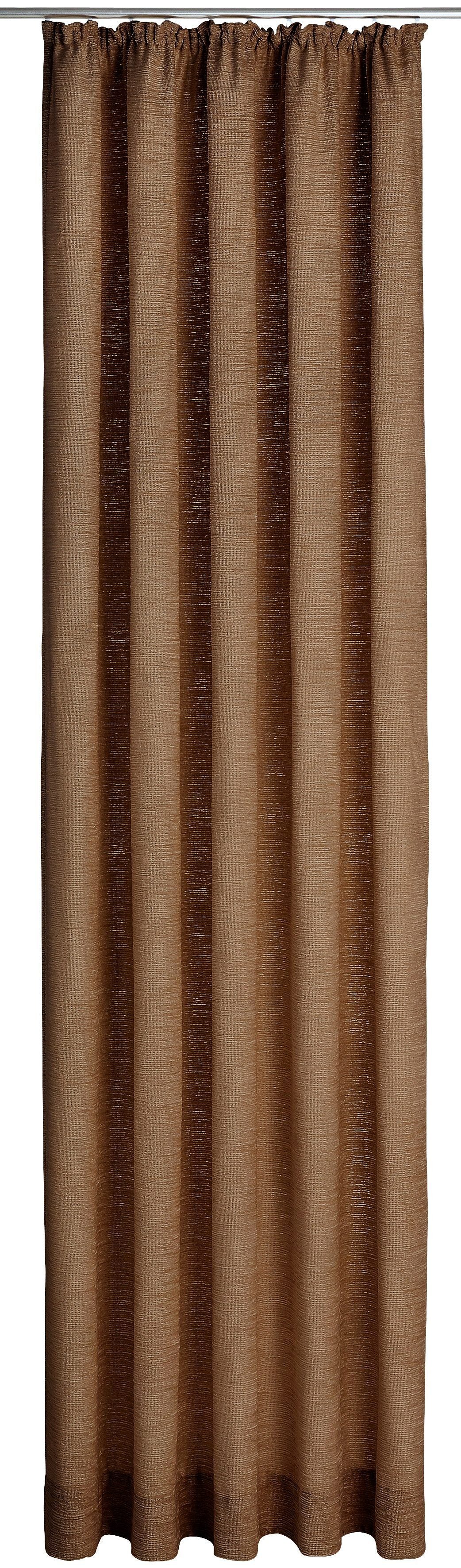 Chenille 288g/qm, braun St), Kräuselband blickdicht, Vorhang (1 Wirth, Holmsund