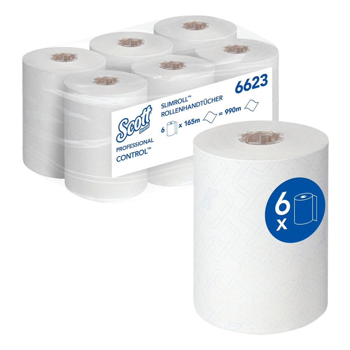 KIMBERLY-CLARK Papierhandtuch Control Slimroll (6-St), Endlosrolle à 150 m
