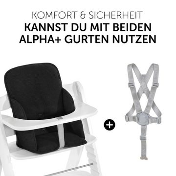 Hauck Hochstuhlauflage Cosy Select - Waffle Pique Black, Sitzverkleinerer Sitzkissen für Hochstuhl Alpha+ und Beta+