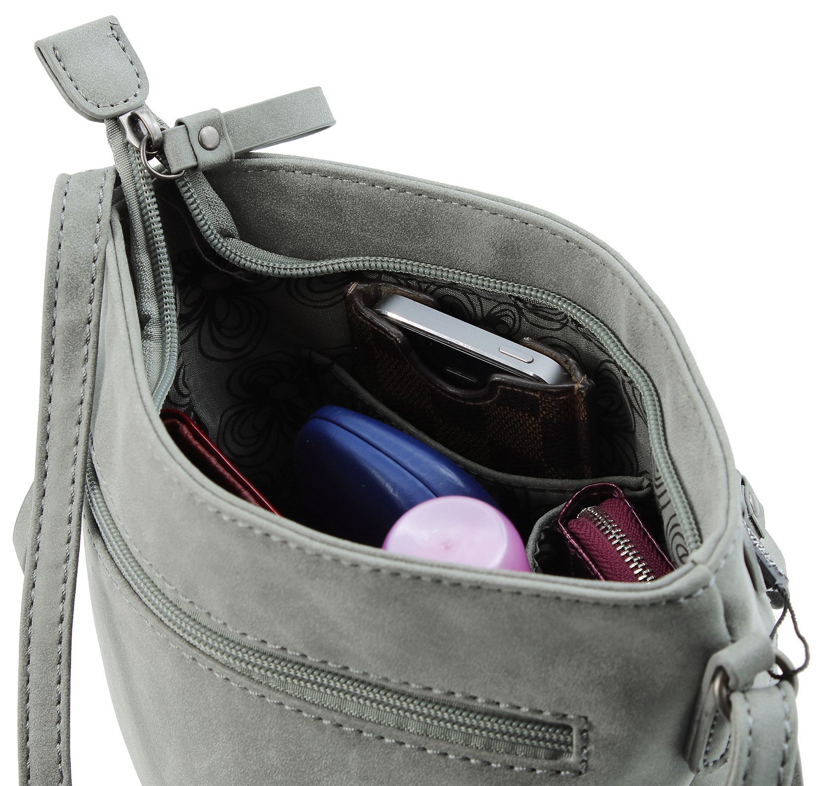 J JONES JENNIFER JONES Umhängetasche - Kleine elegante Damen Schultertasche - Crossbody Bag, leicht