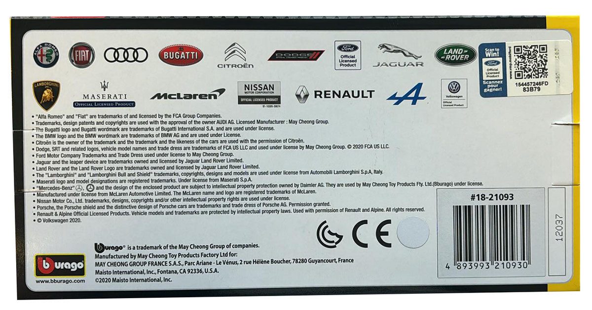 Bburago Spielzeug-Auto Bburago 18-21093 Ford Capri (1982) Modellauto in grü günstig online kaufen