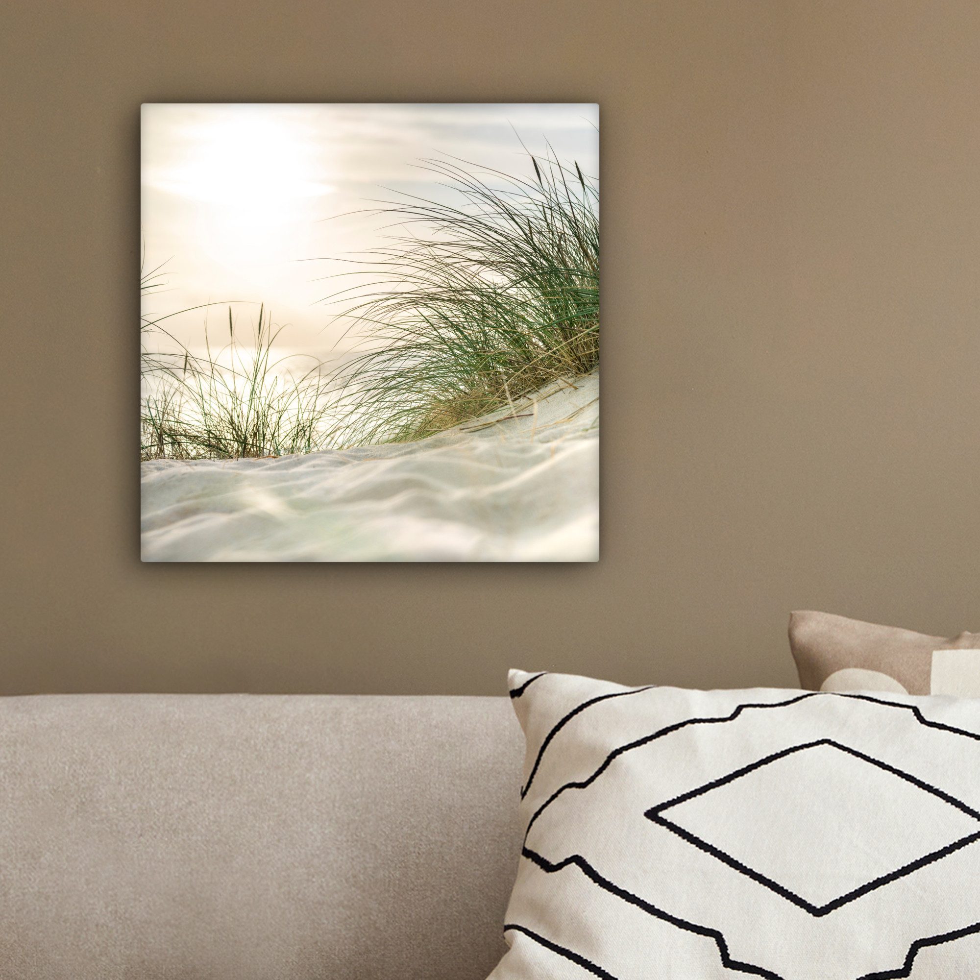 OneMillionCanvasses® Leinwandbild Dünen - Watteninseln - Wasser, Fotodruck (1 St), Leinwand Bilder Klein, Wand Dekoration Aesthetic 30x20 cm – Bild 4 von 5