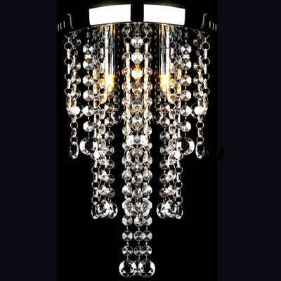 vidaXL Kronleuchter »Hängelampe edle Deckenlampe mit transparenten Kristallperlen«