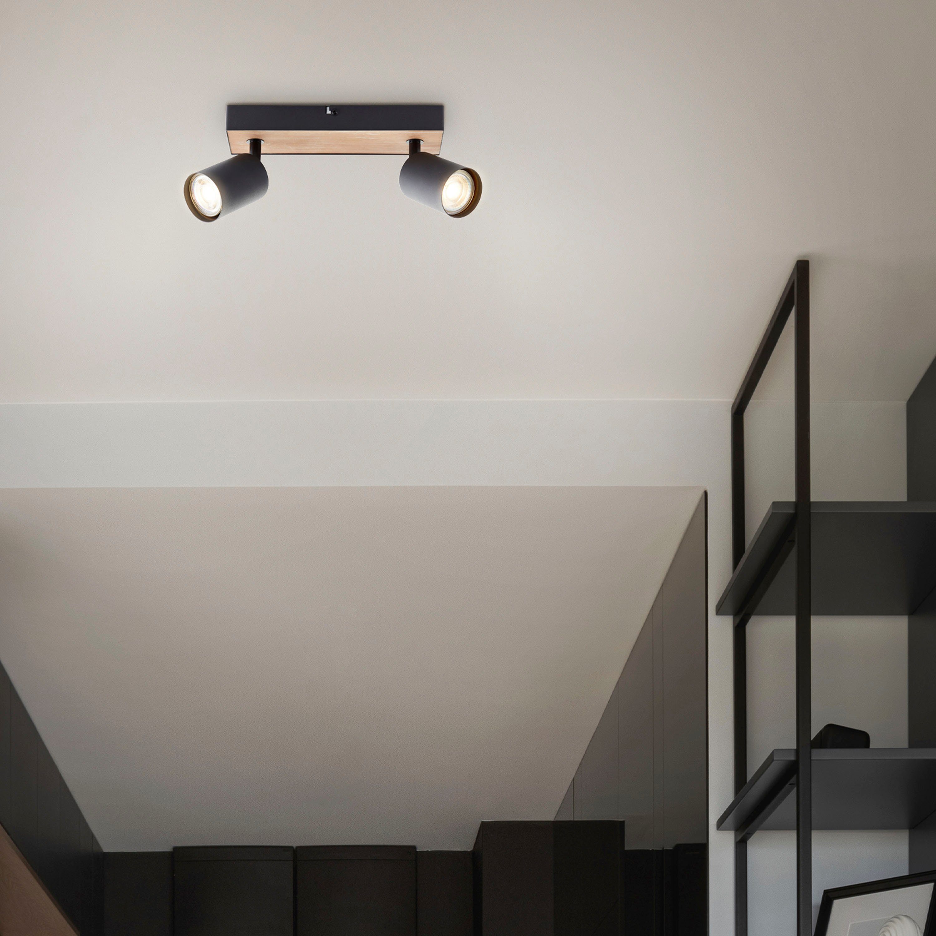 Brilliant Deckenstrahler Jello Wood, LED wechselbar, günstig online kaufen