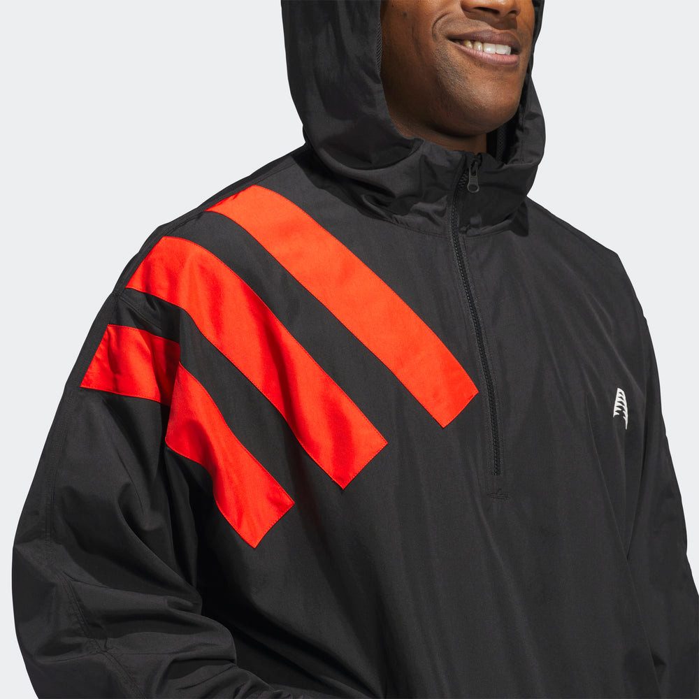adidas Originals Windbreaker Anthony Edwards Anorak Pullover - Black