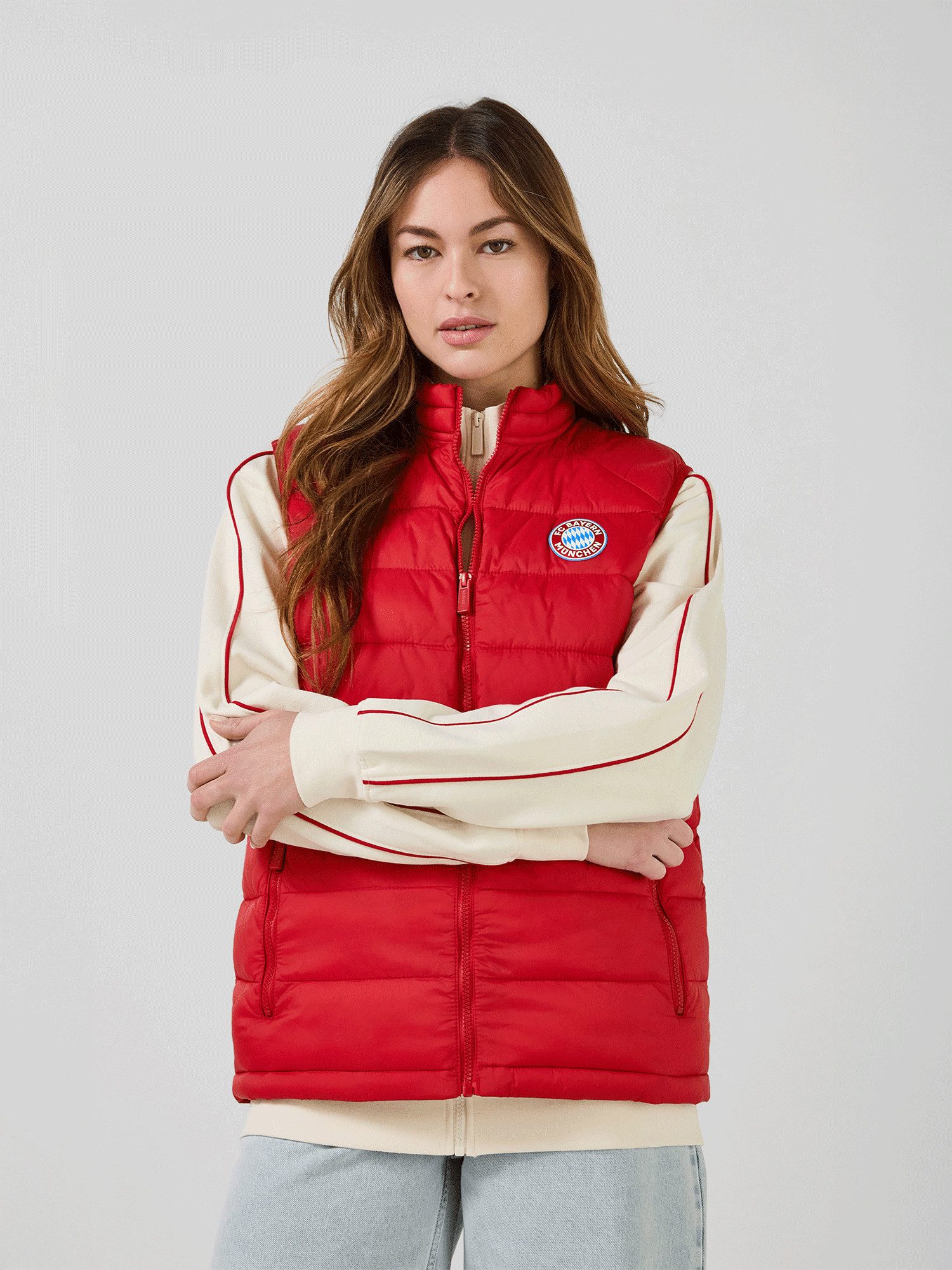FC Bayern München Longweste FC Bayern München, Steppweste Essentials, Herren, Rot