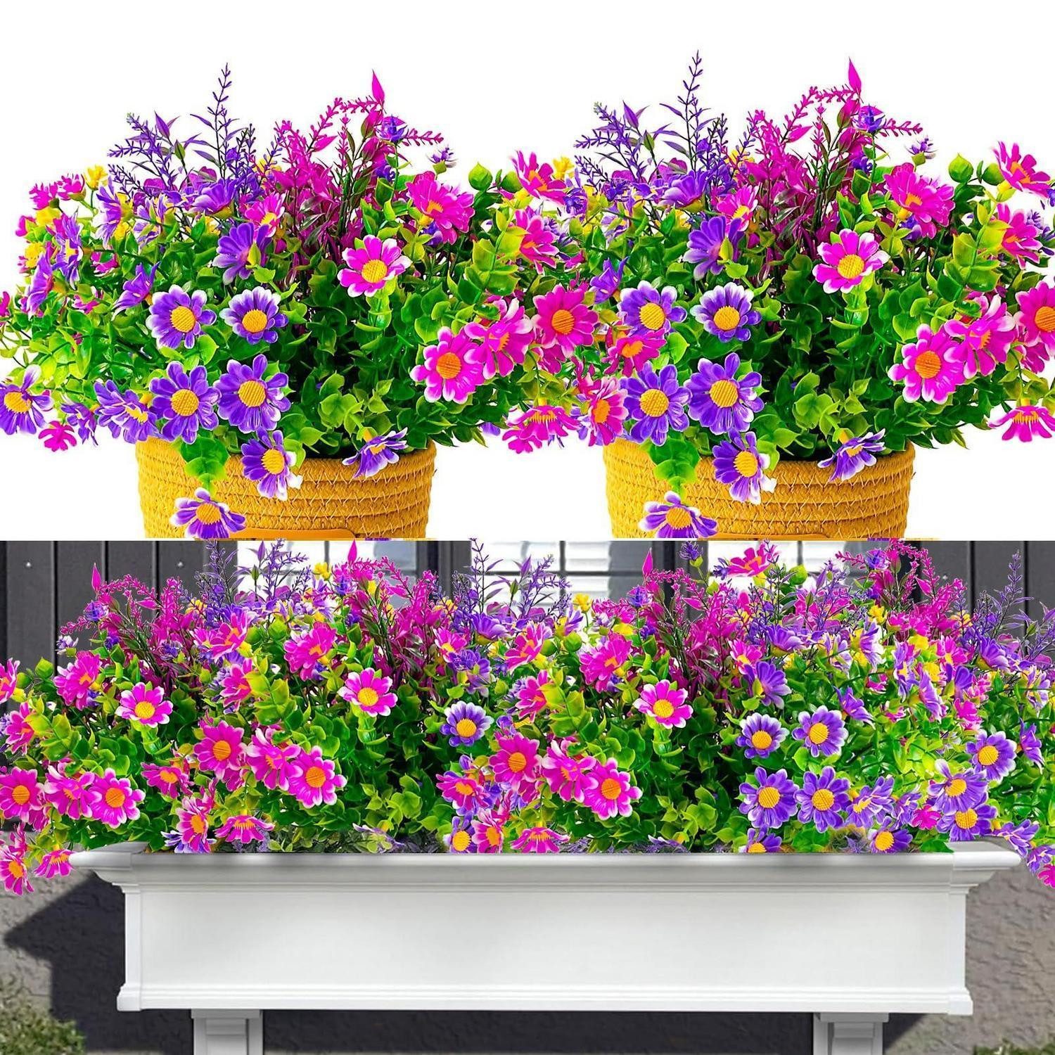 Kunstblumenstrauß Künstliche Blumen Balkon Kunstblumen 9 Bündel, LuxusKollektion, Höhe 4 cm