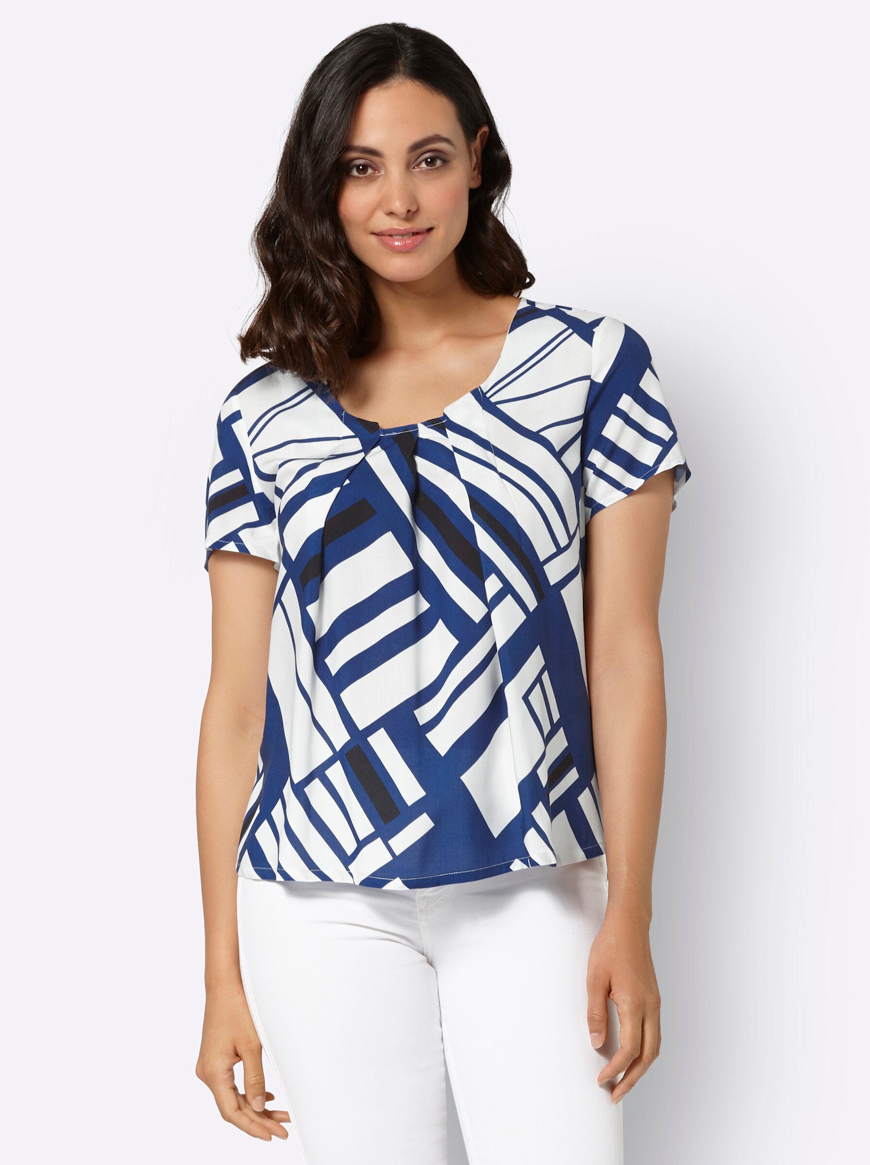 Witt Klassische Bluse Druckbluse .