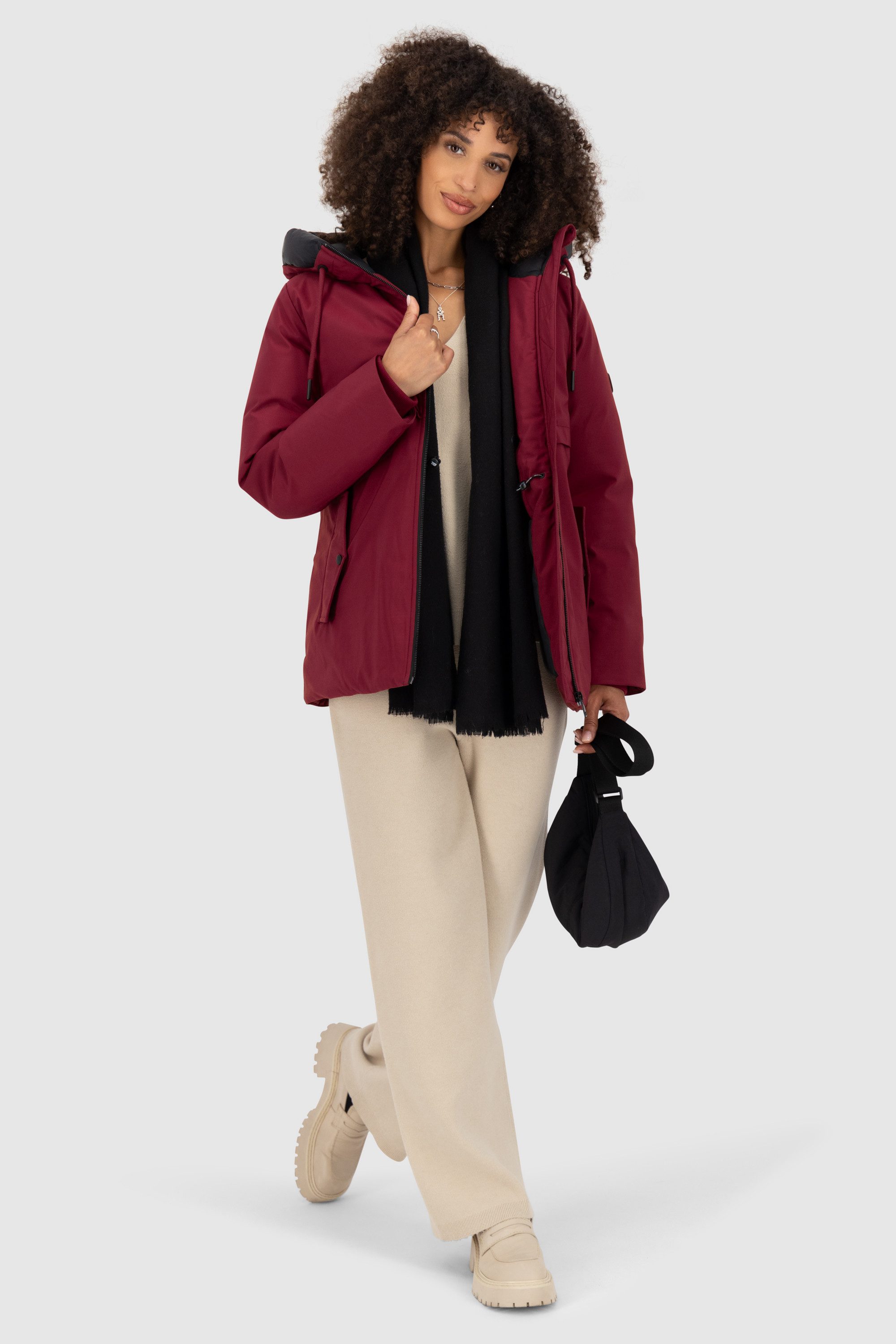 Alife & Kickin Winterjacke Damen CicelyAK A Winterjacke, gefütterte Jacke Kurze warme Damenwinterjacke mit gefütterter Kapuze