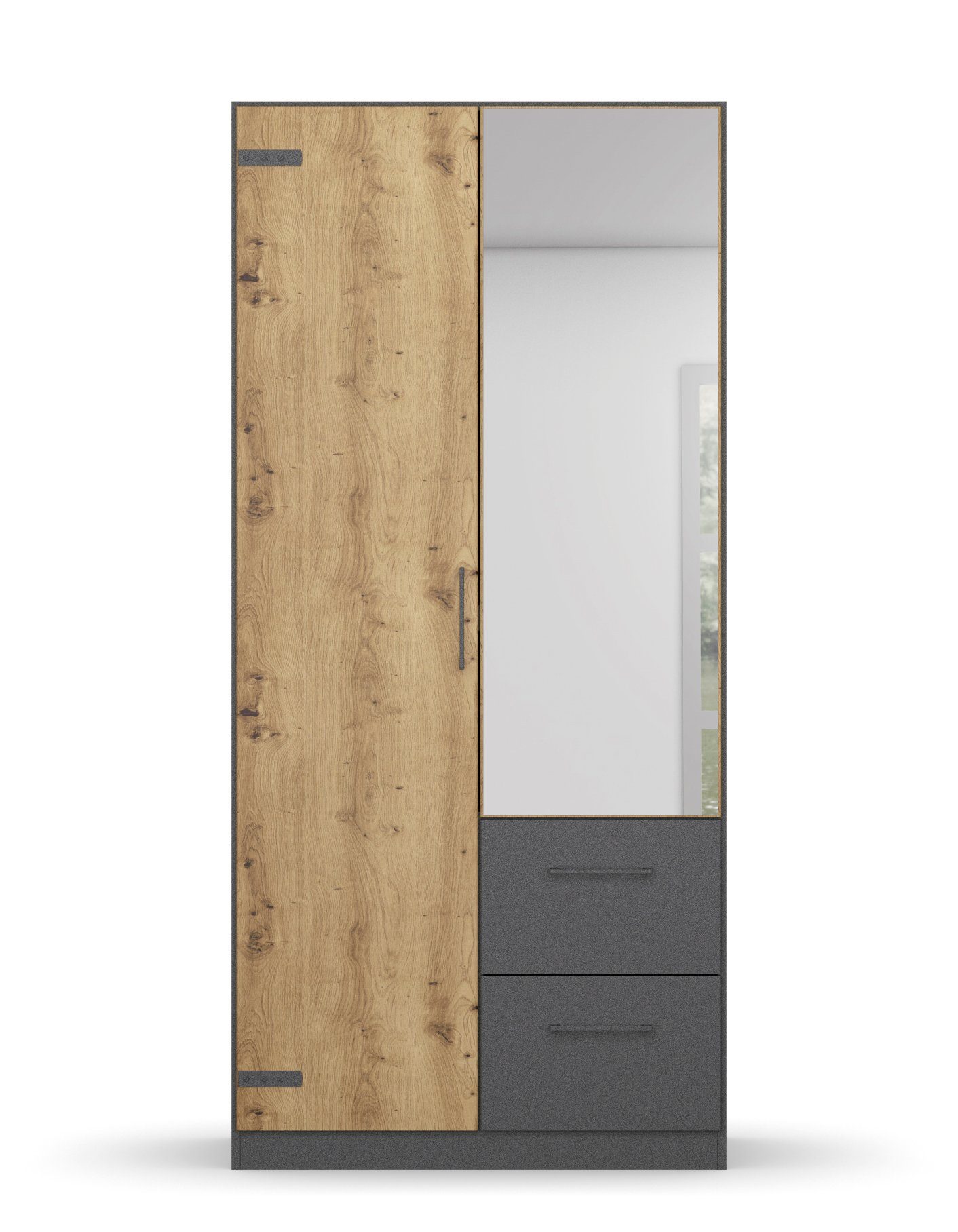 "Industrial Schrank-Set mit Applikationen rauch Holmes, Style"