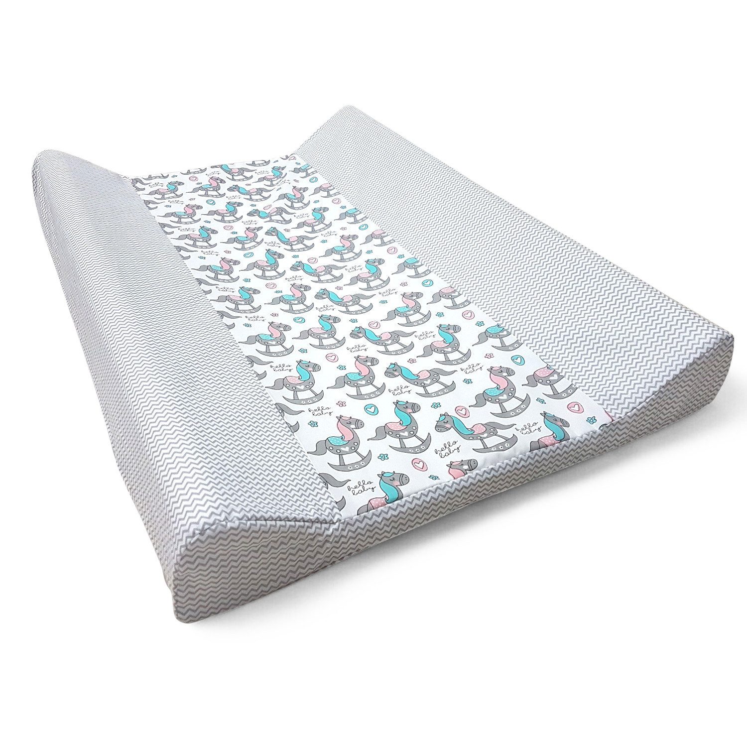 Baby-Joy Babyschlafsack Wickelauflage Zick Zack Linie 100% Baumwolle (1 tlg), Atmungsaktiv. Kuschelweich.