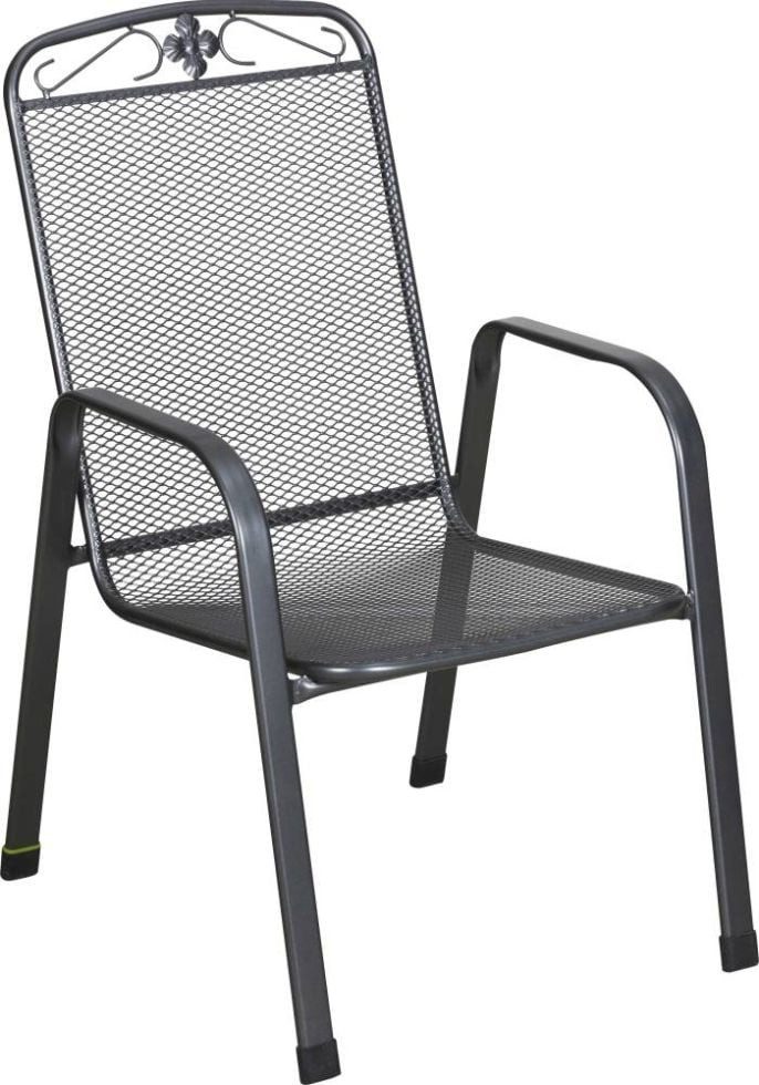 MWH Gartenstuhl MWH Stapelstuhl Savoy eisengrau Stahlgestell, Stapelbar wit günstig online kaufen