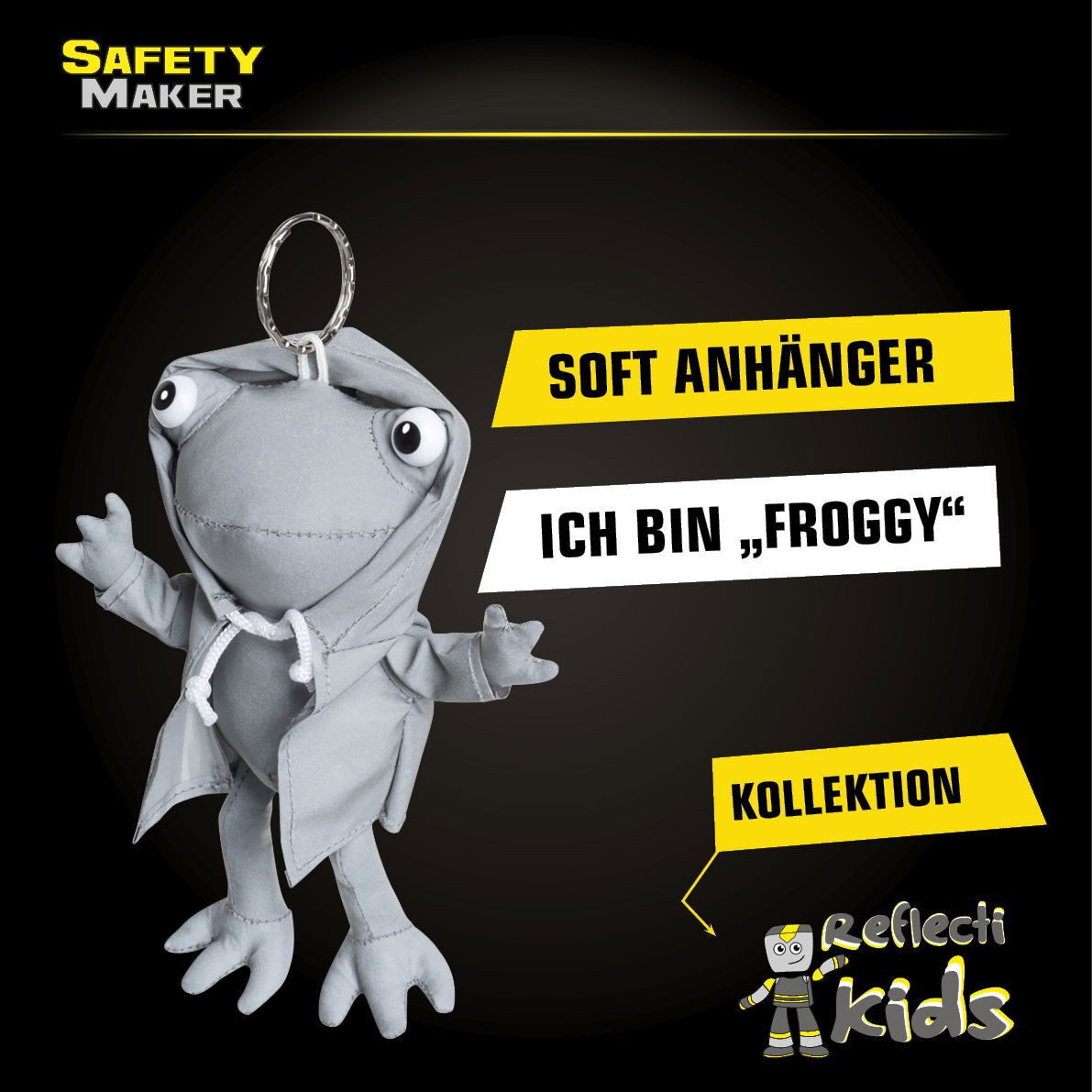 Safety Maker Reflektorband Soft Anhänger Froggy, (1 St., 1 Stück)