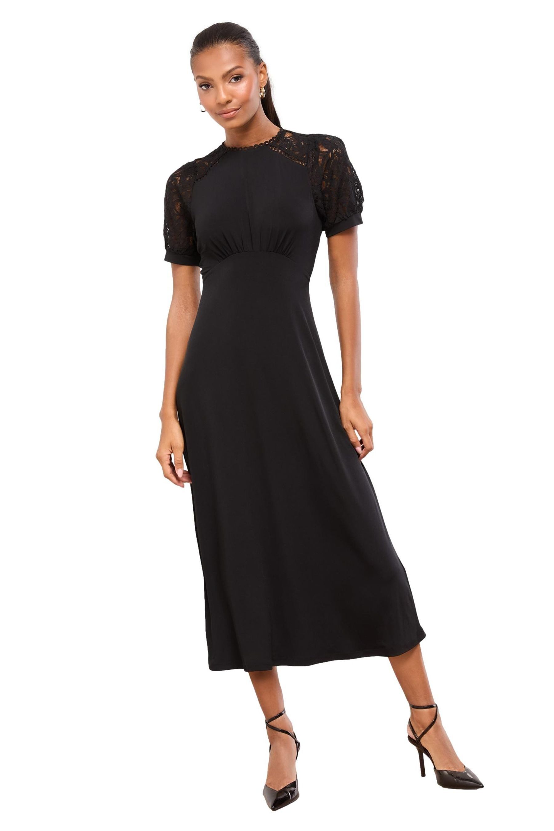 Midikleid Lipsy Kurzärmeliges Jersey-Midikleid