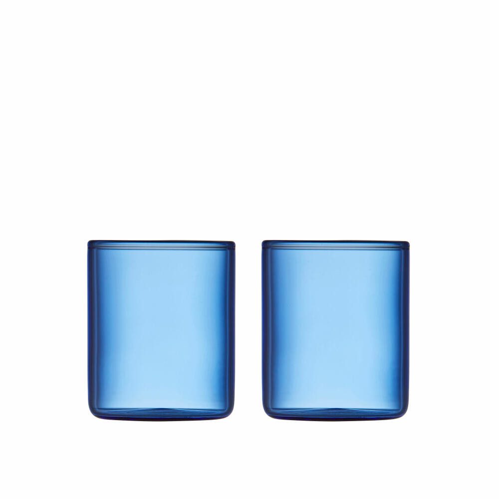 LYNGBY-GLAS Schnapsglas Torino 2er Set, Blau, 600 ml, 2-tlg., Glas