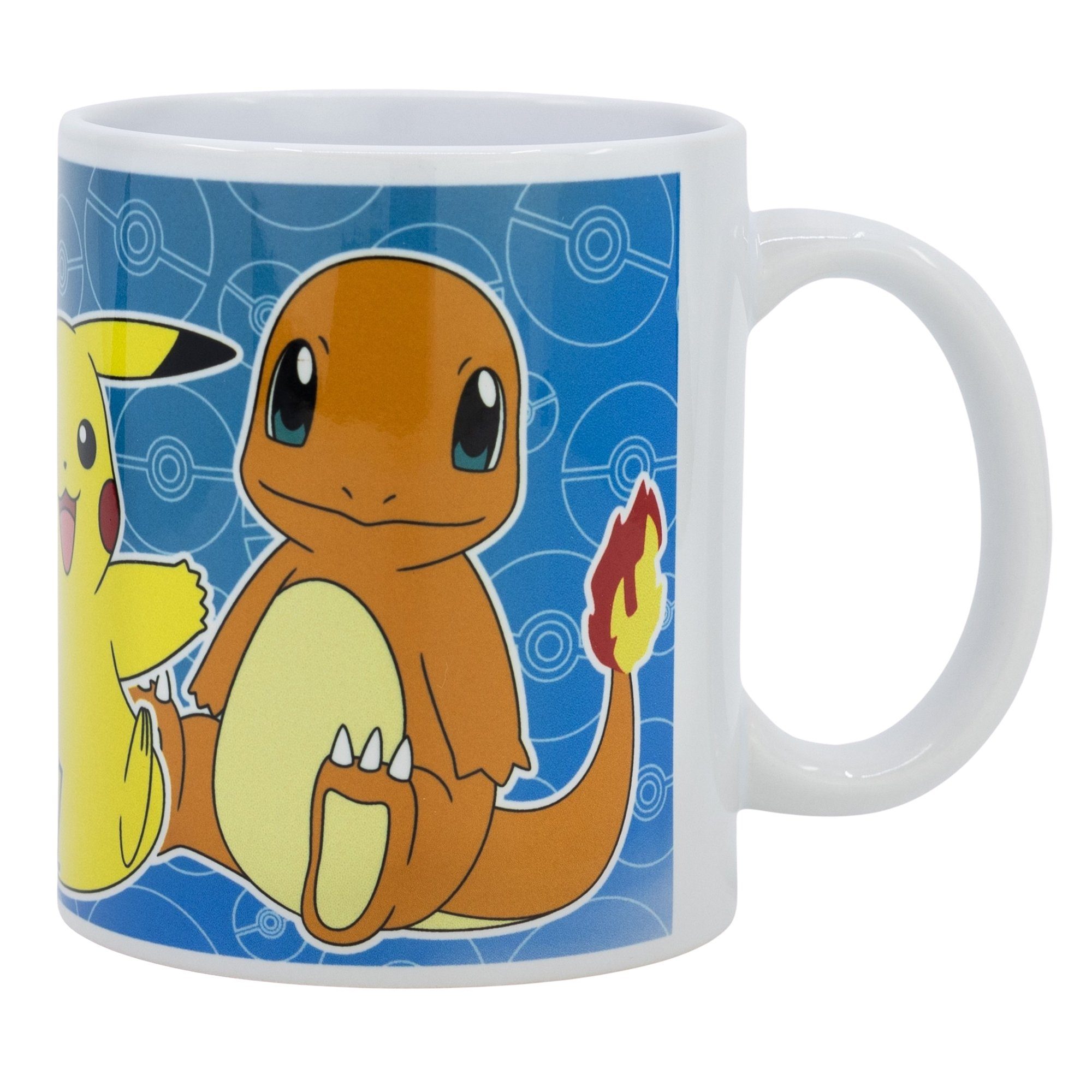 POKÉMON Tasse Pokemon Pikachu Glumanda Evoli Kaffeetasse Teetasse, Keramik, 330 ml