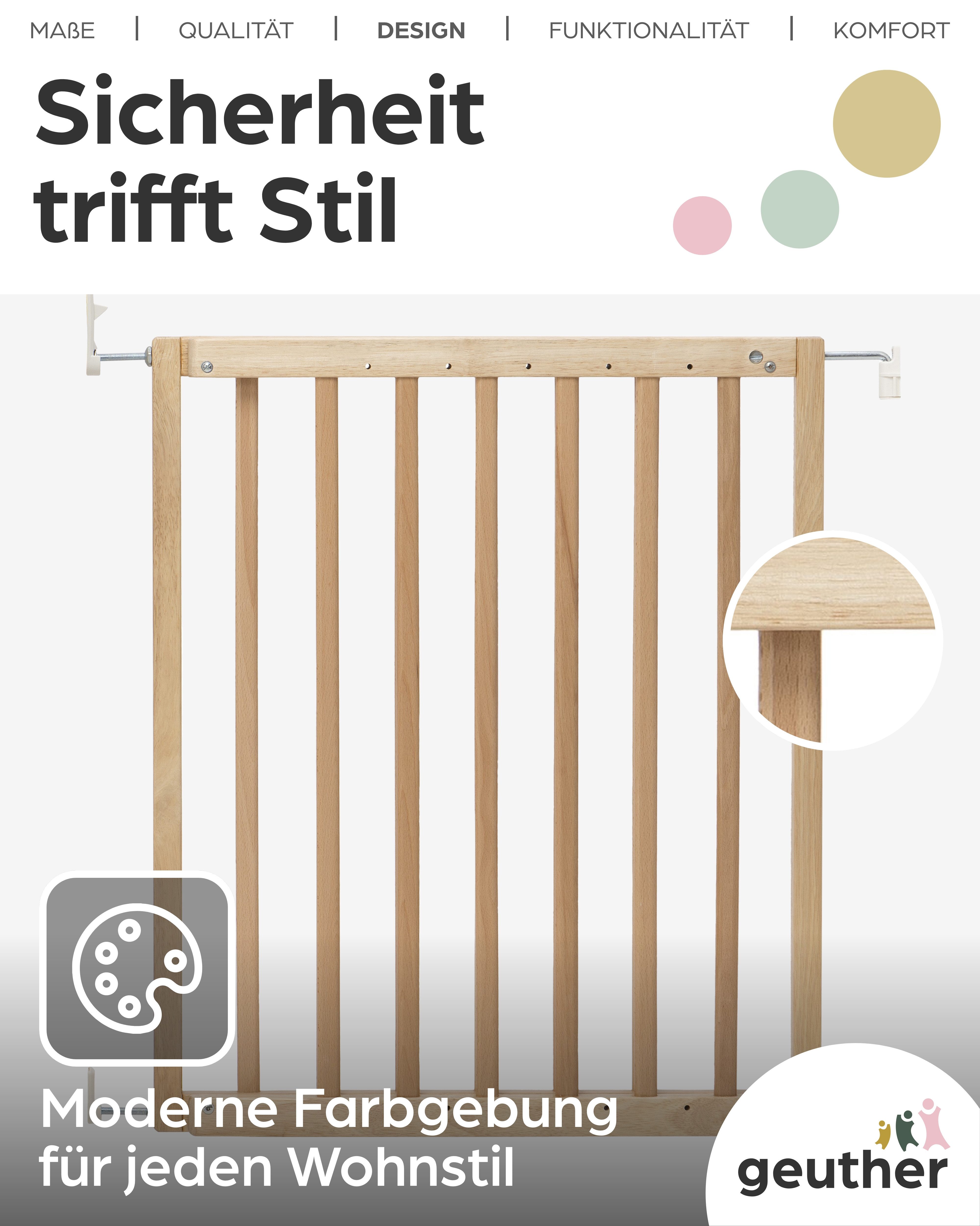 Geuther Türschutzgitter Tür- und Treppenschutzgitter Modilok aus Holz – 63–103,5 cm, Auch als Treppenschutzgitter verwendebar – Bild 4 von 5