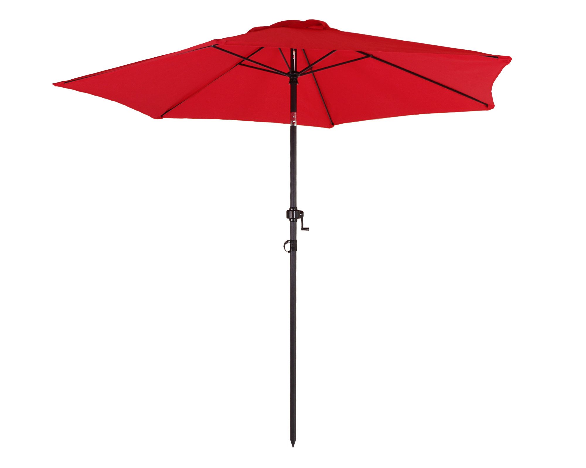 ONDIS24 Sonnenschirm Strandschirm 2,3 Meter Sonnenschutz mit Kurbel, Knick-Gelenk, 100% Polyester (160g/m)