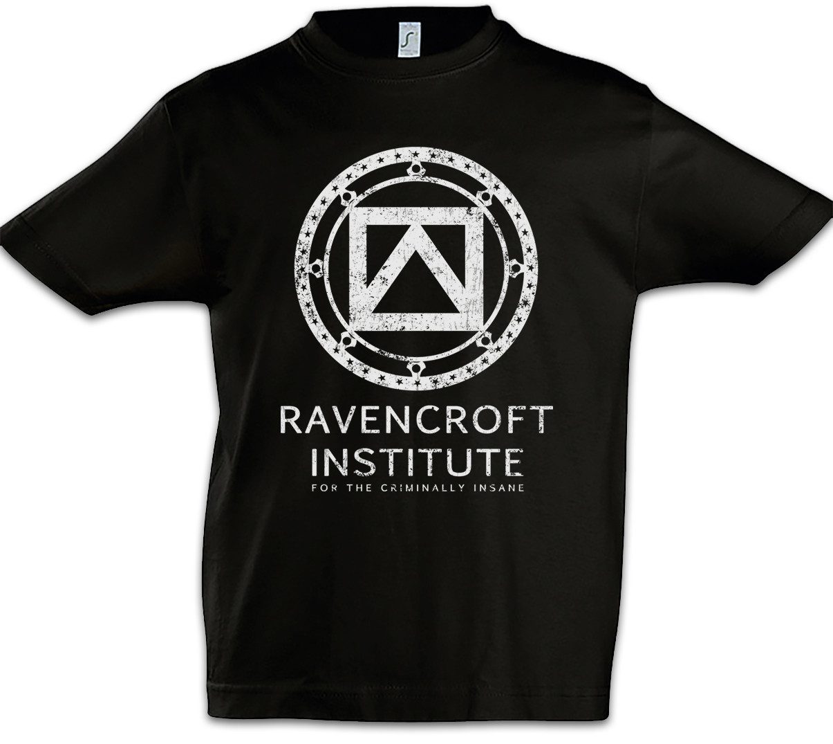 Print-Shirt Ravencroft Institute Logo Kinder T-Shirt Symbol Company Spider