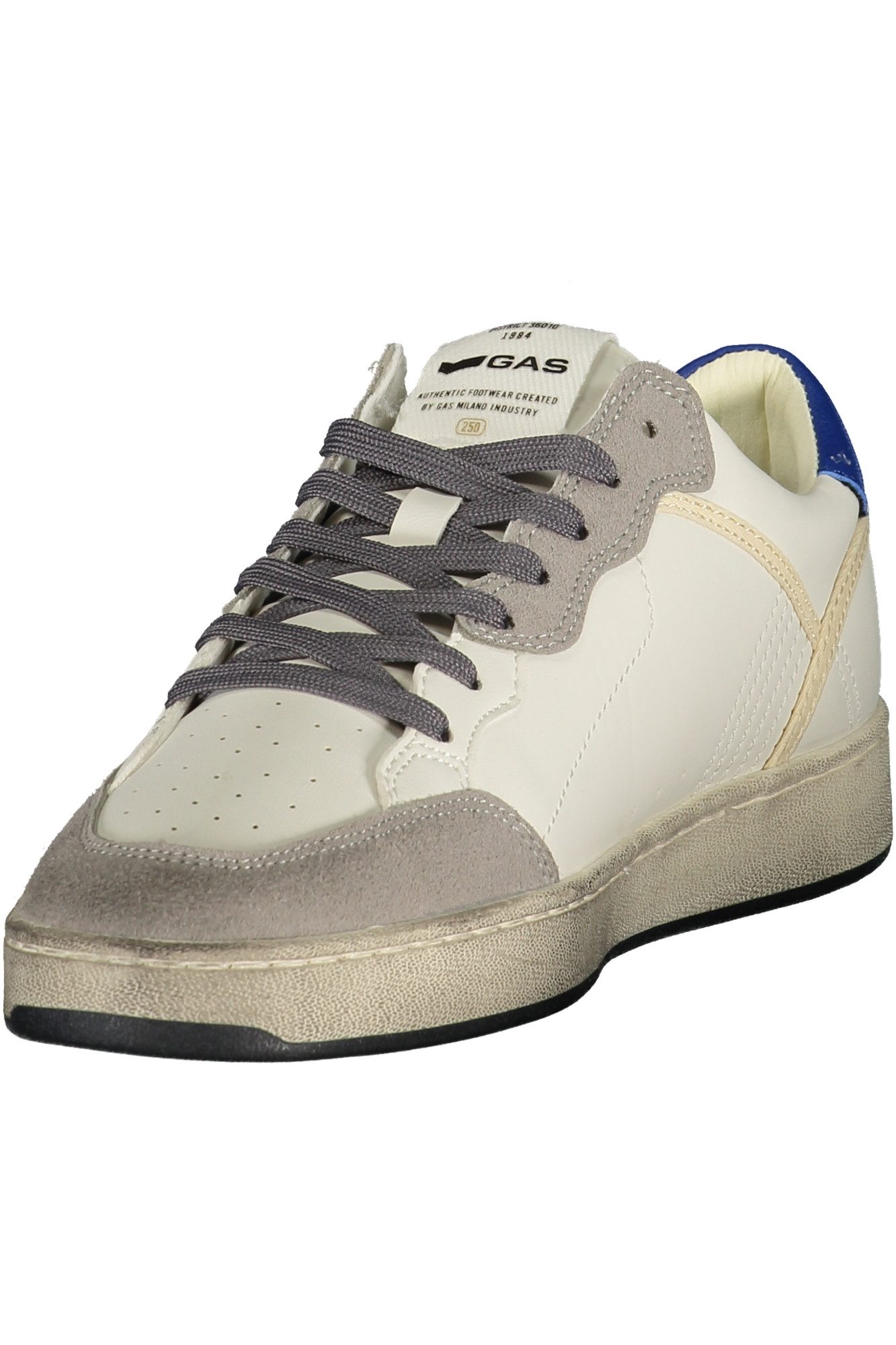 GAS Sneaker Weißer Herren-Sportschuh mit blauen Akzenten und
